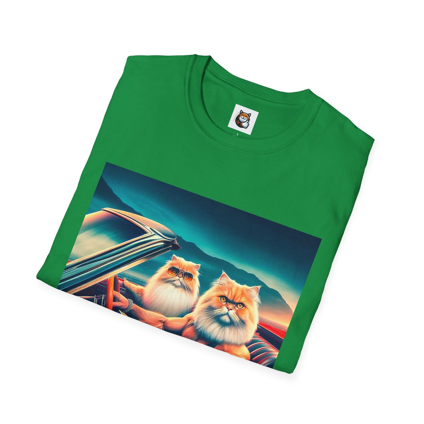 Wacky Persian Cat Unisex Softstyle T-Shirt