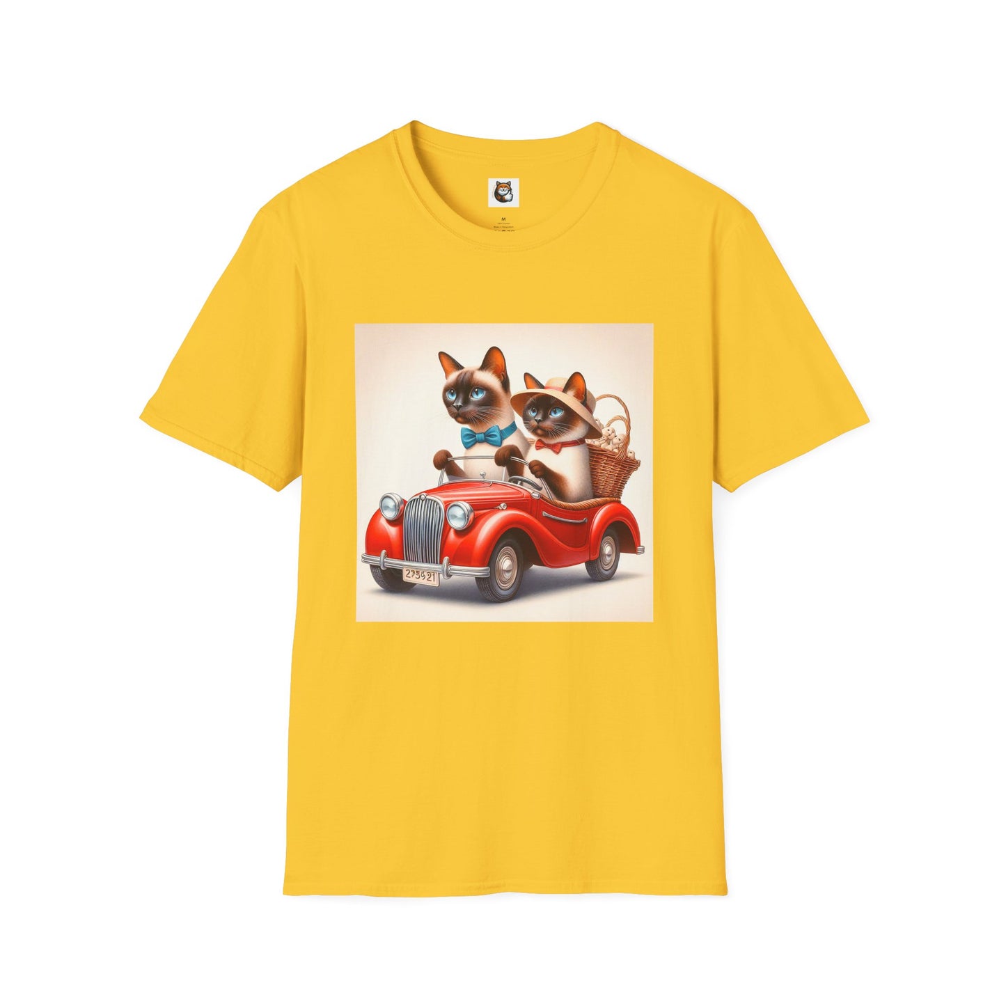 Wacky Siamese Cat red car