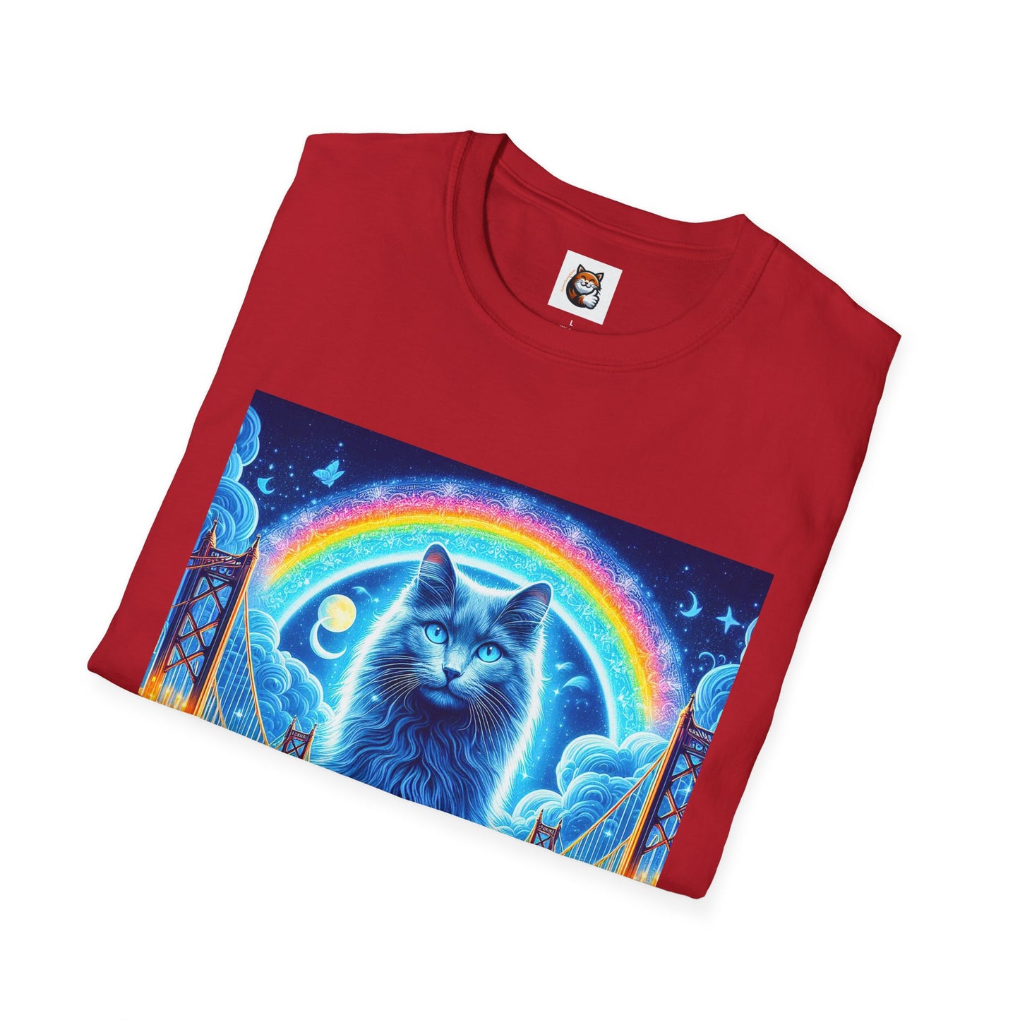 Russian Blue Cat rainbow T-Shirt