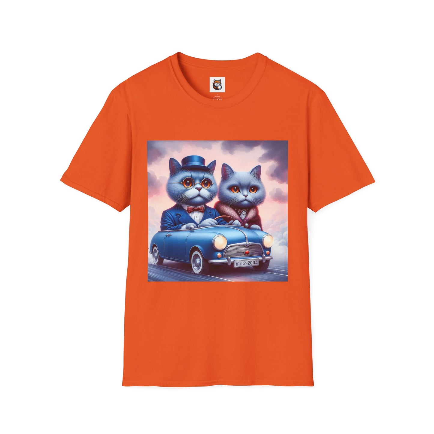 Russian Blue Cat tiny car T-Shirt