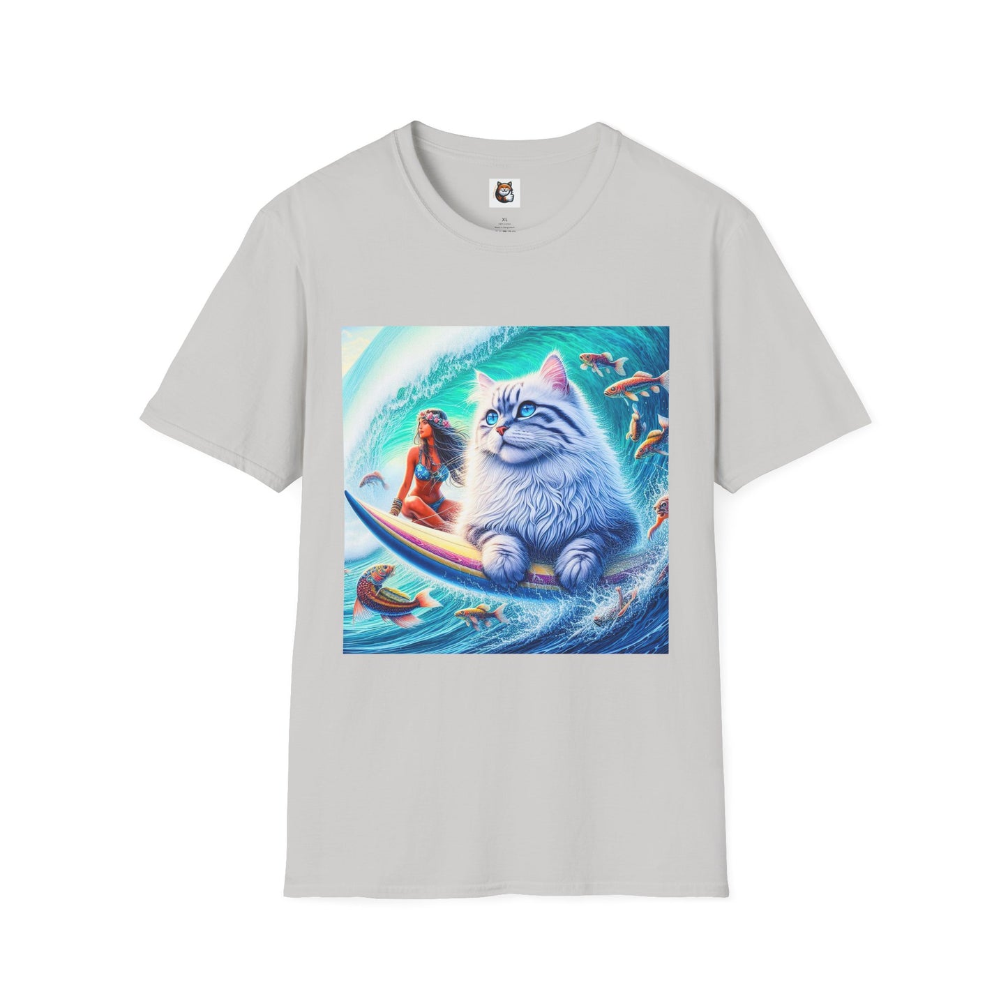 Siberian Cat surfs up shirt