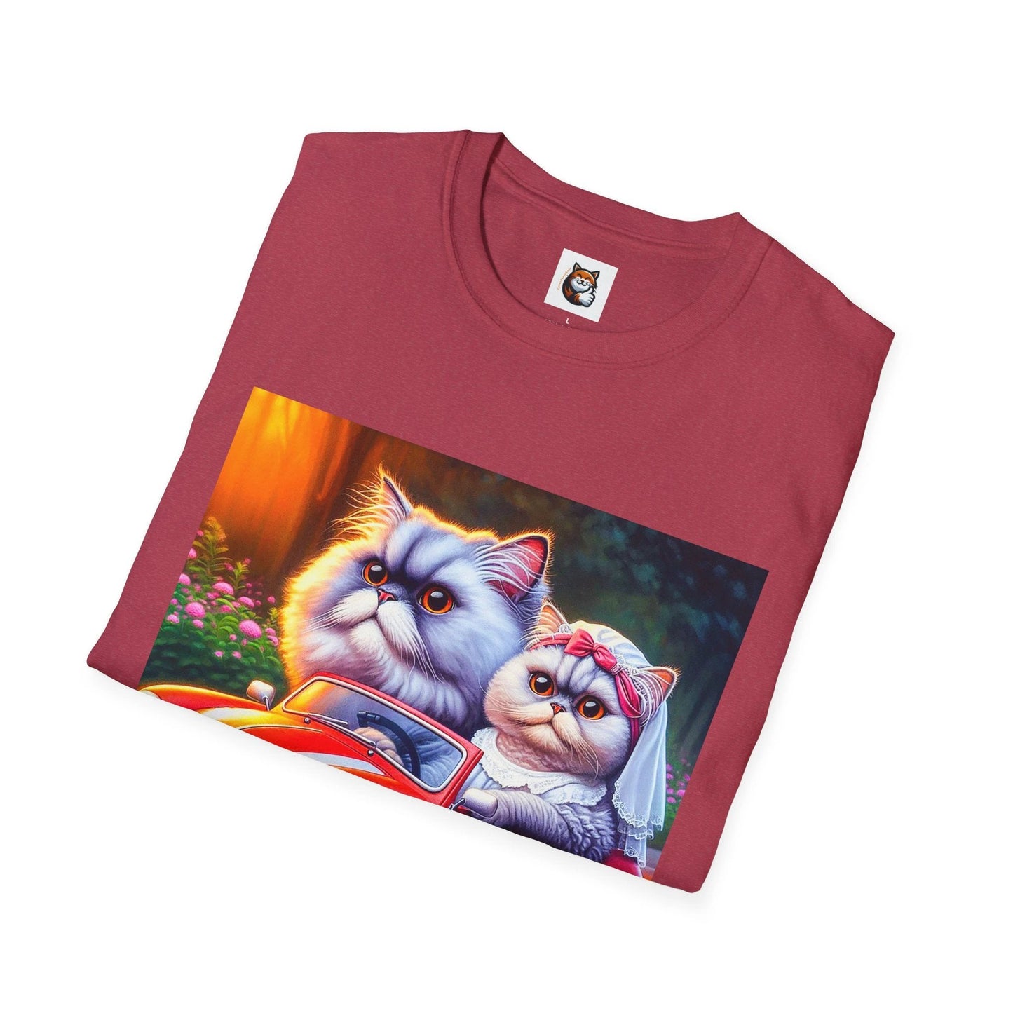 Selkirk Rex Cat T-Shirt happy couple by Printify