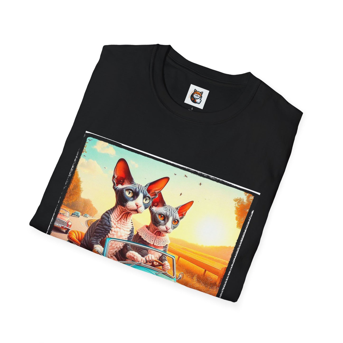 Wacky Cornish Rex Cat tiny car T-Shirt