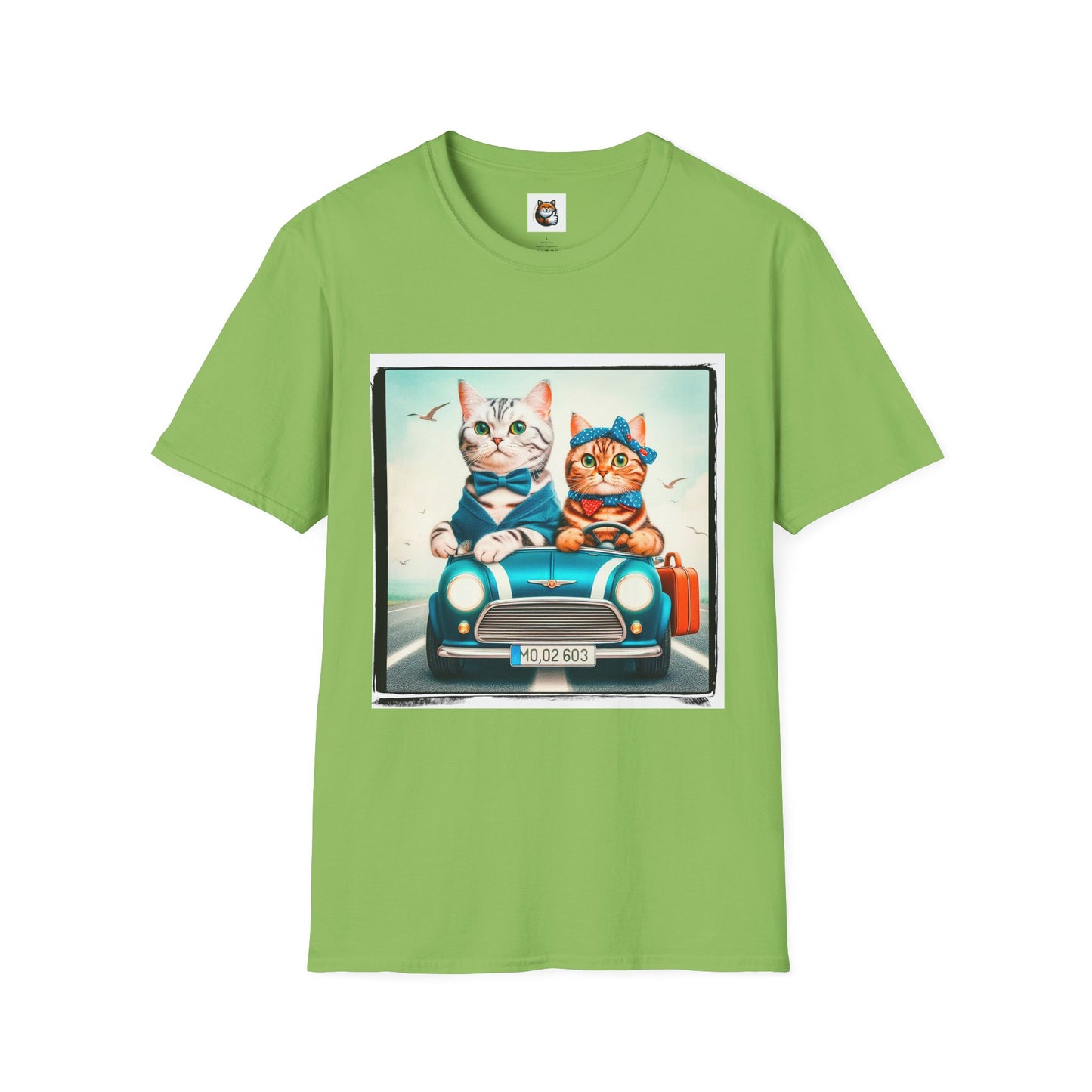 American Shorthair couple driving Softstyle T-Shirt