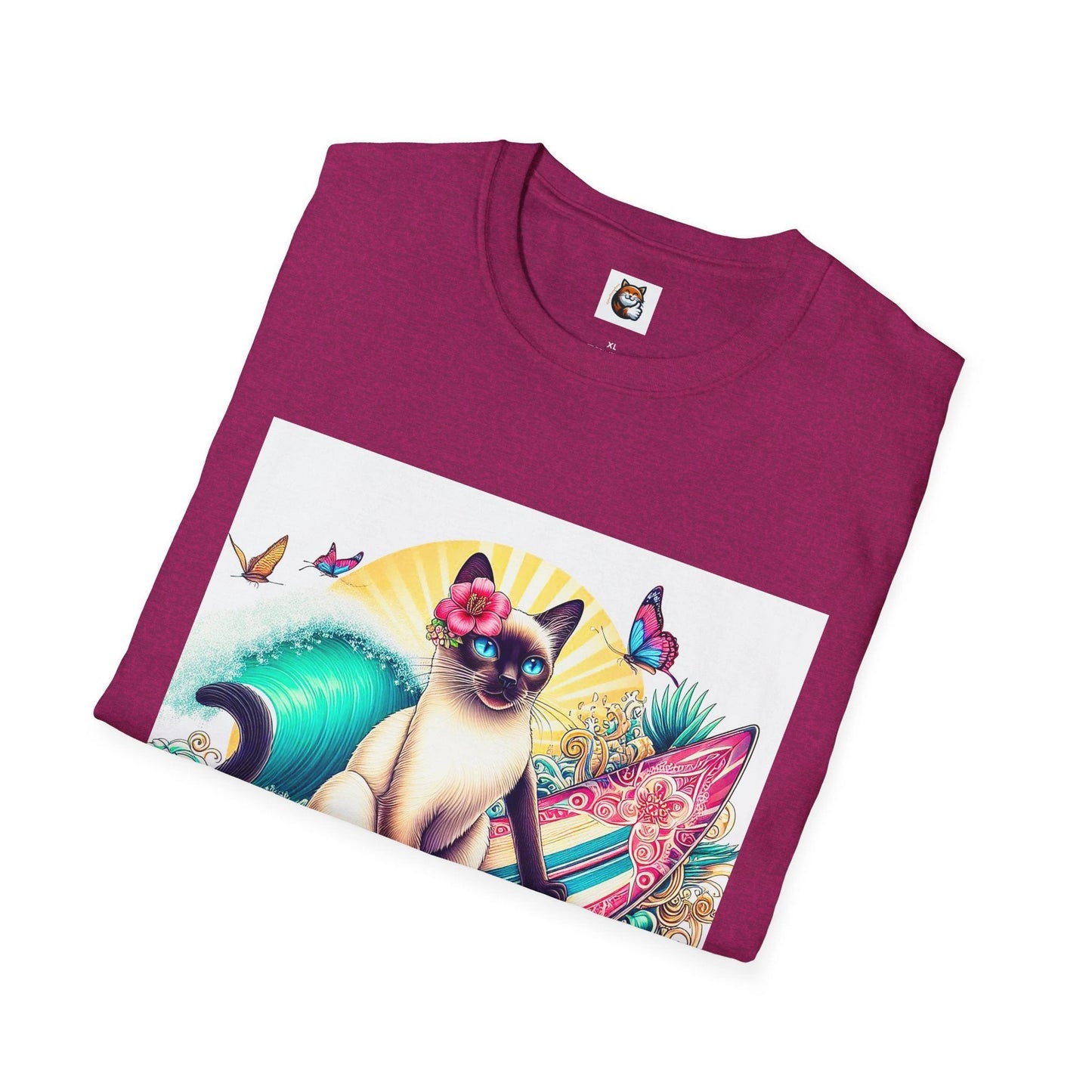 Siamese Cat surfing by Printify