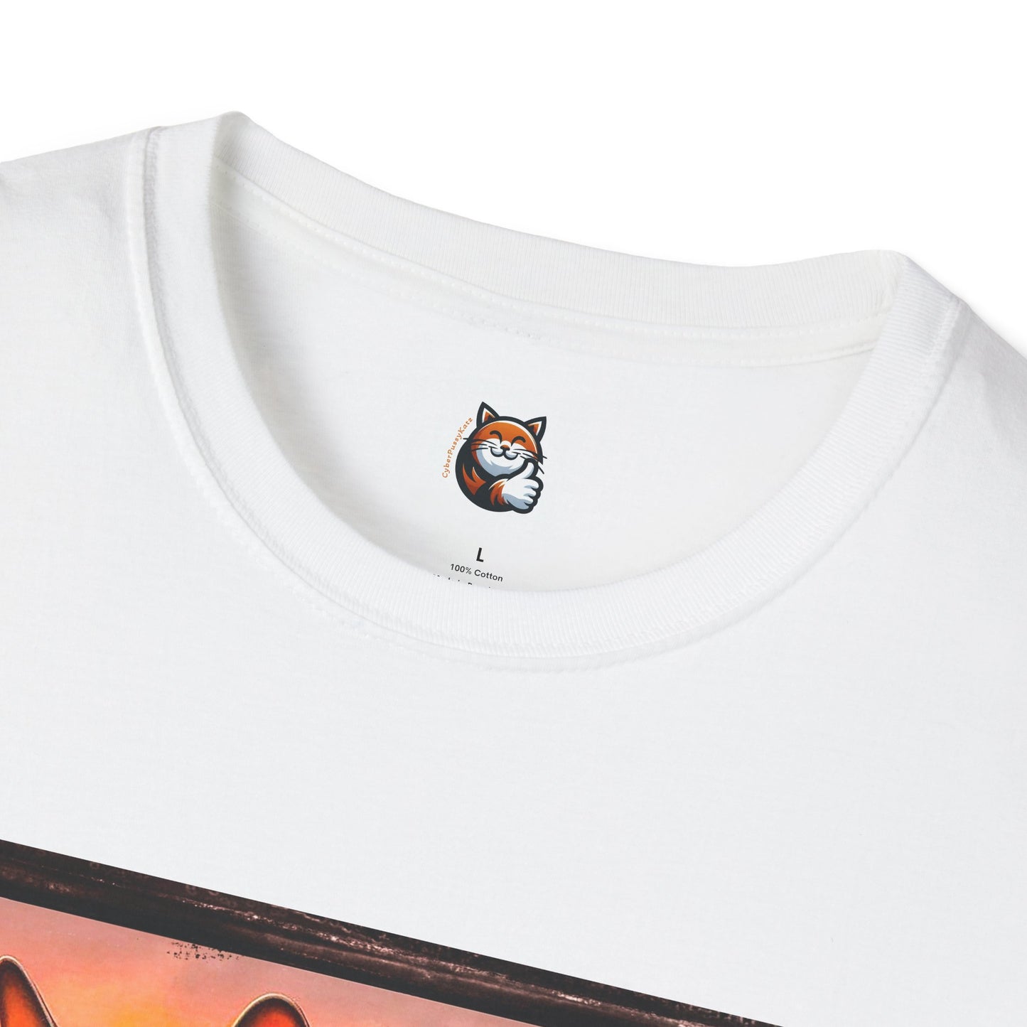 Wacky Devon Rex driving Unisex Softstyle T-Shirt