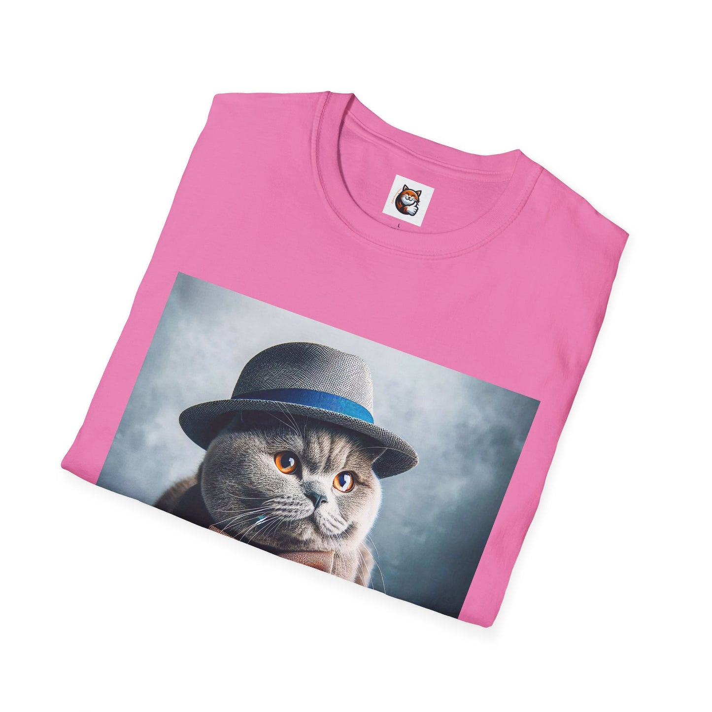 British Shorthair hat and bow Softstyle T-Shirt
