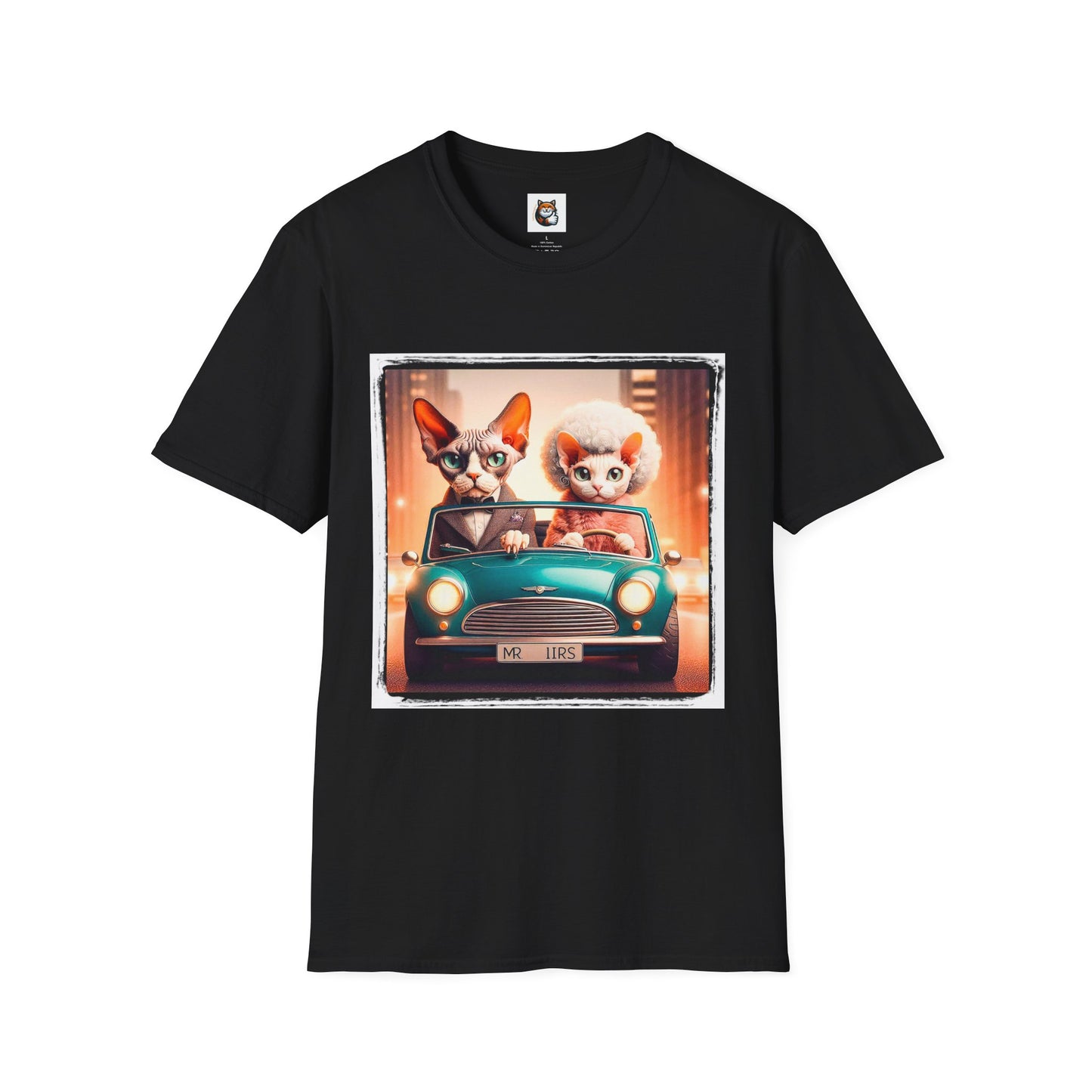 Wacky Devon Rex Cat Unisex Softstyle T-Shirt