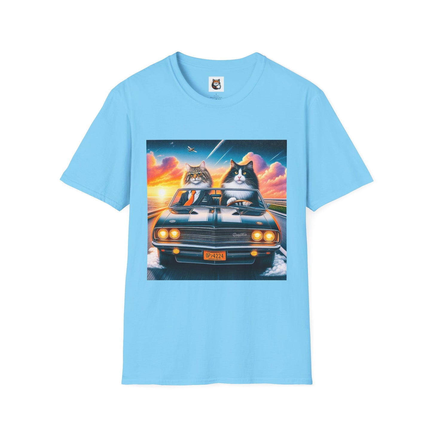 Wacky Norwegian Forest Cat Unisex Softstyle T-Shirt