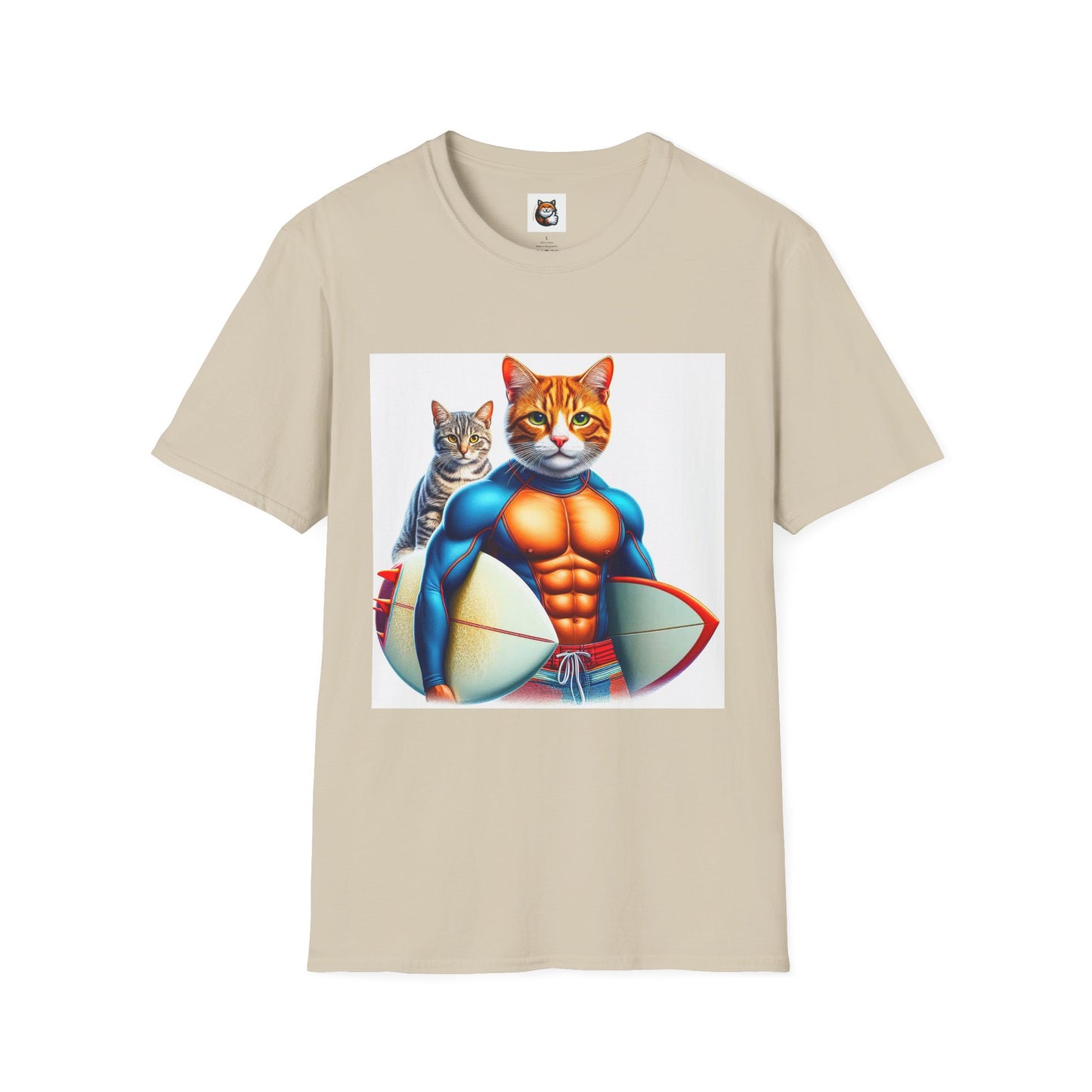 Domestic Cat Unisex Surfer T-Shirt