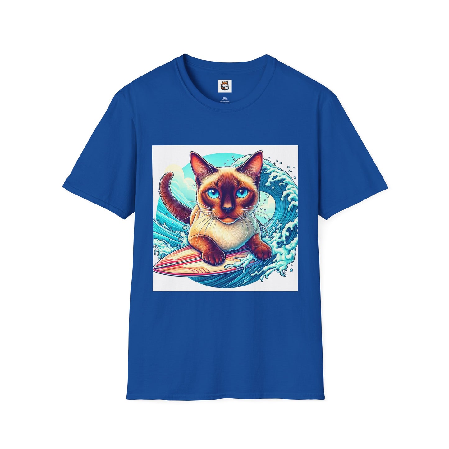 Surfing Siamese Cat