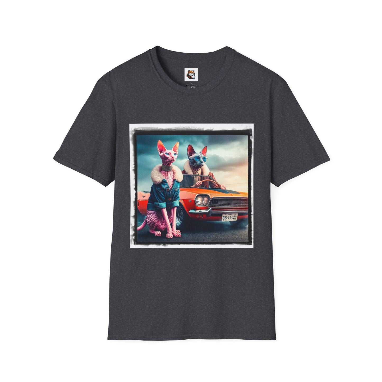 Wacky Cornish Rex Cat Unisex Softstyle T-Shirt