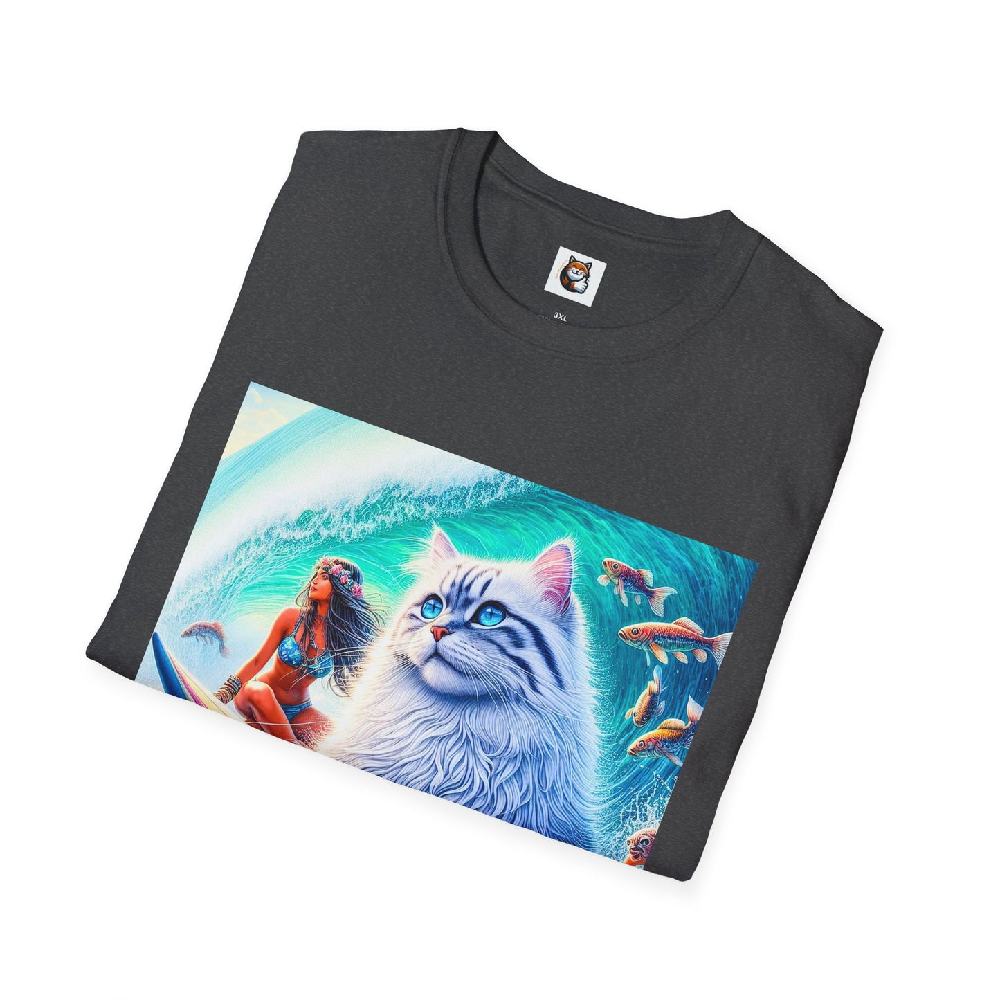 Siberian Cat surfs up shirt