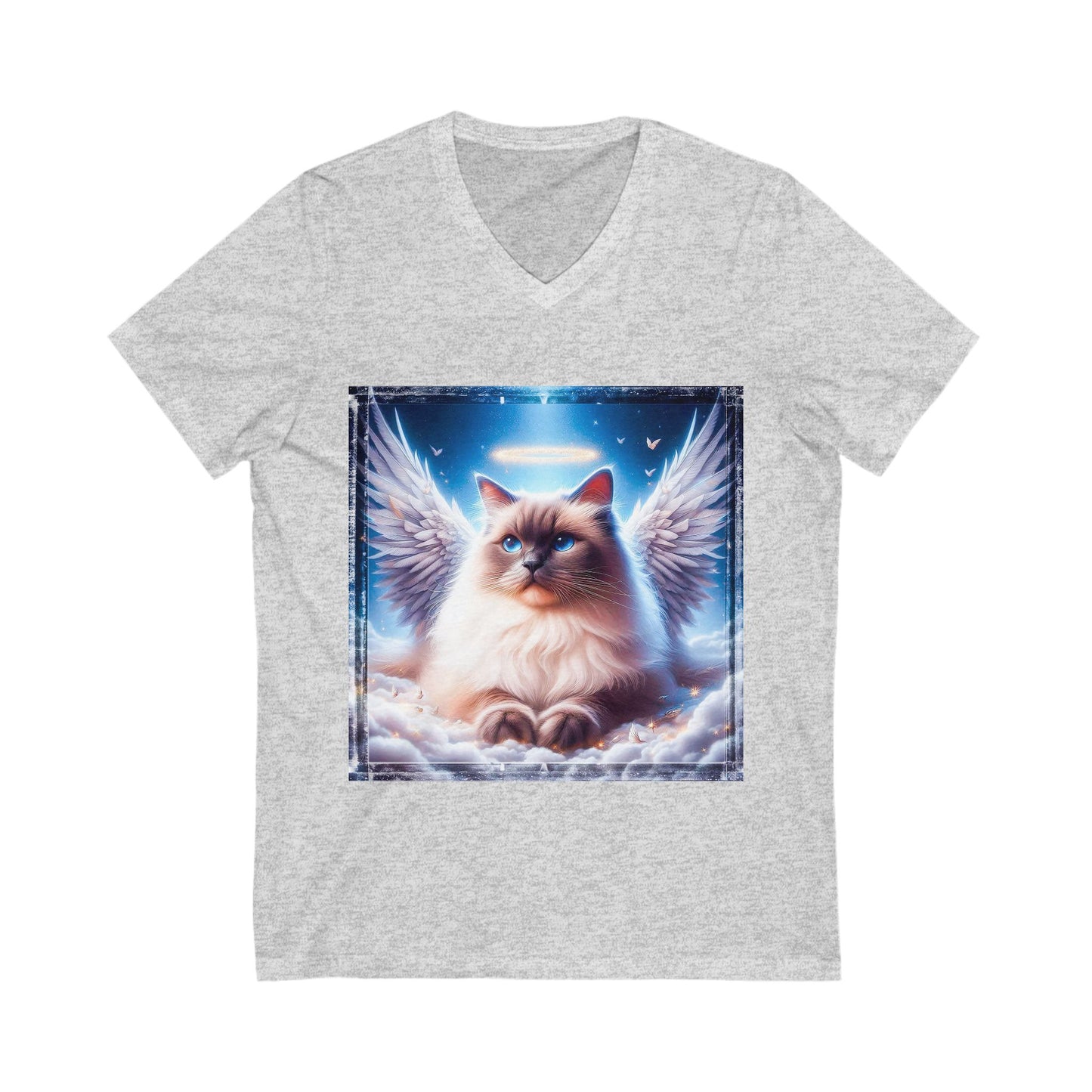 Birman heaven Jersey Short Sleeve V-Neck Tee