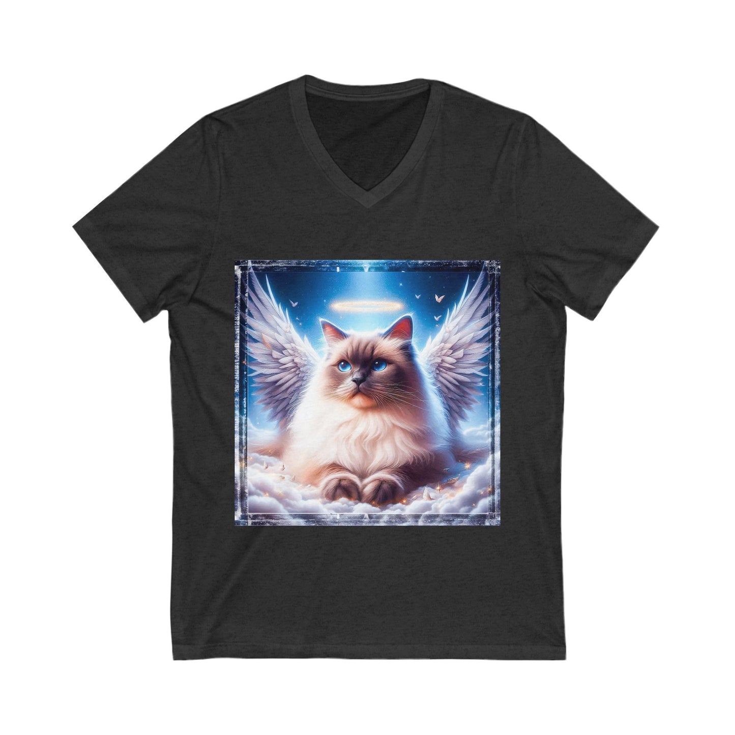 Birman heaven Jersey Short Sleeve V-Neck Tee