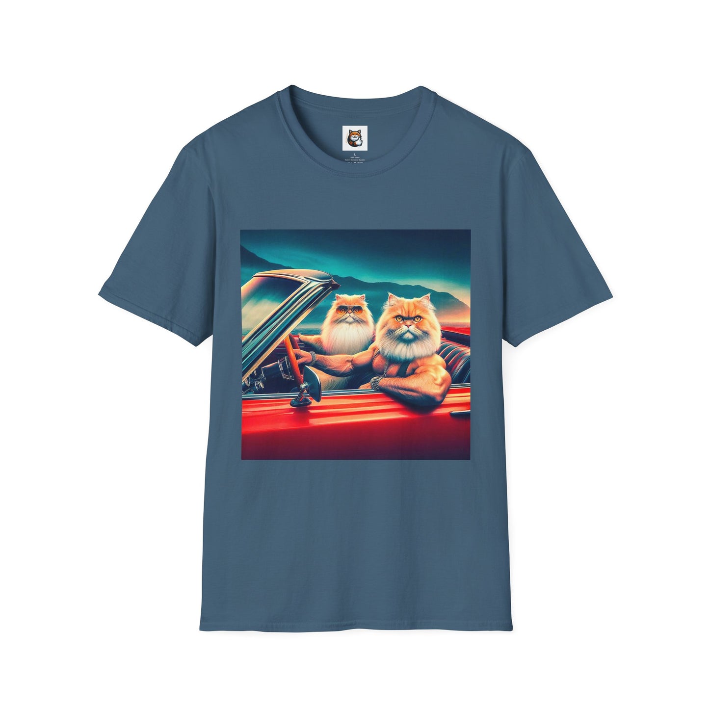 Wacky Persian Cat Unisex Softstyle T-Shirt