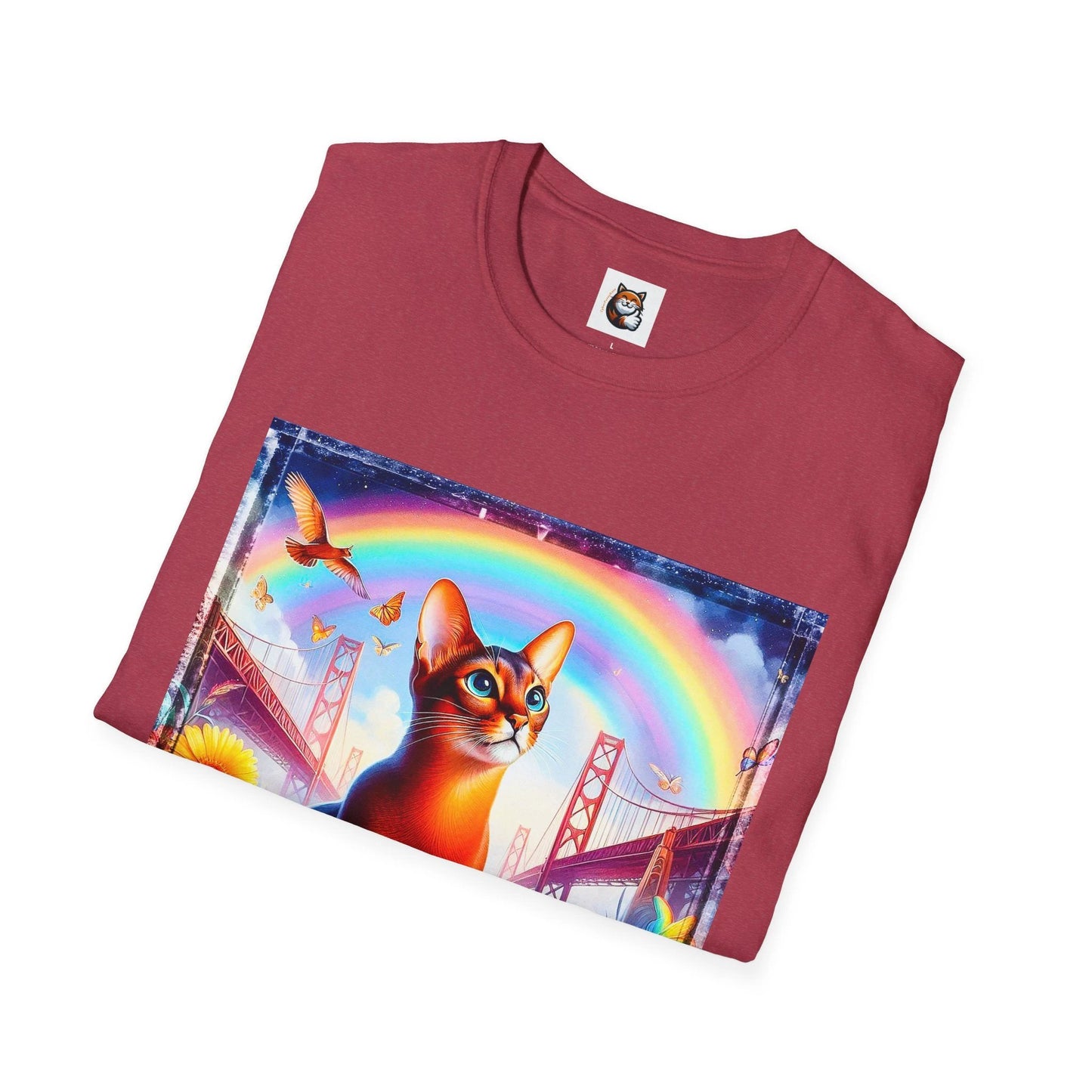 Abyssinian rainbow bridge Softstyle T-Shirt by Printify