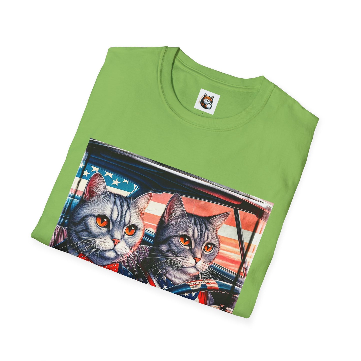 Wacky American friends driving Unisex Softstyle T-Shirt