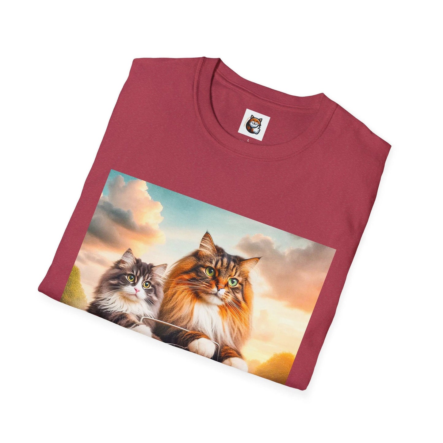 Wacky Norwegian Forest Cat Unisex Softstyle T-Shirt by Printify