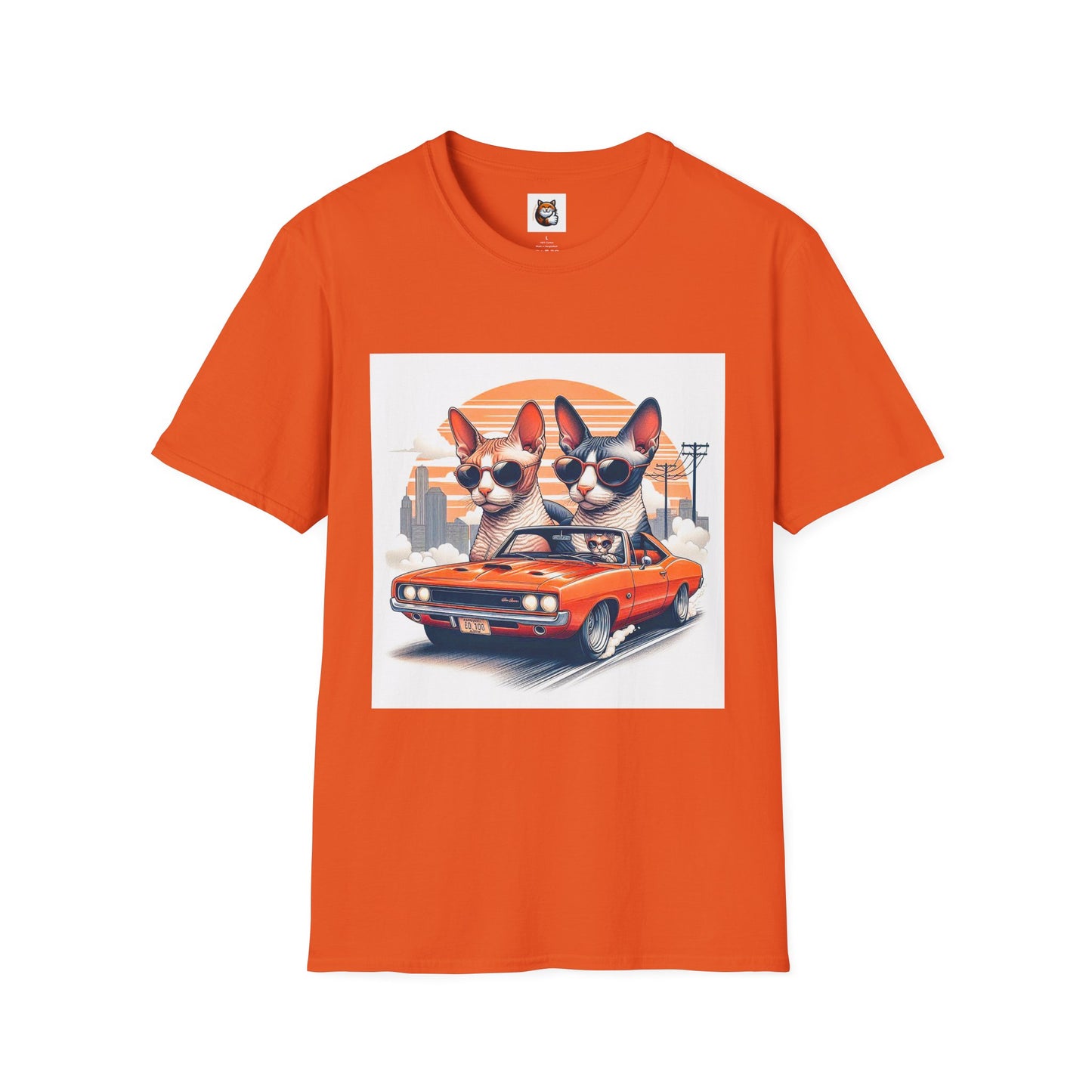 Wacky Cornish Rex Cat couple driving T-Shirt