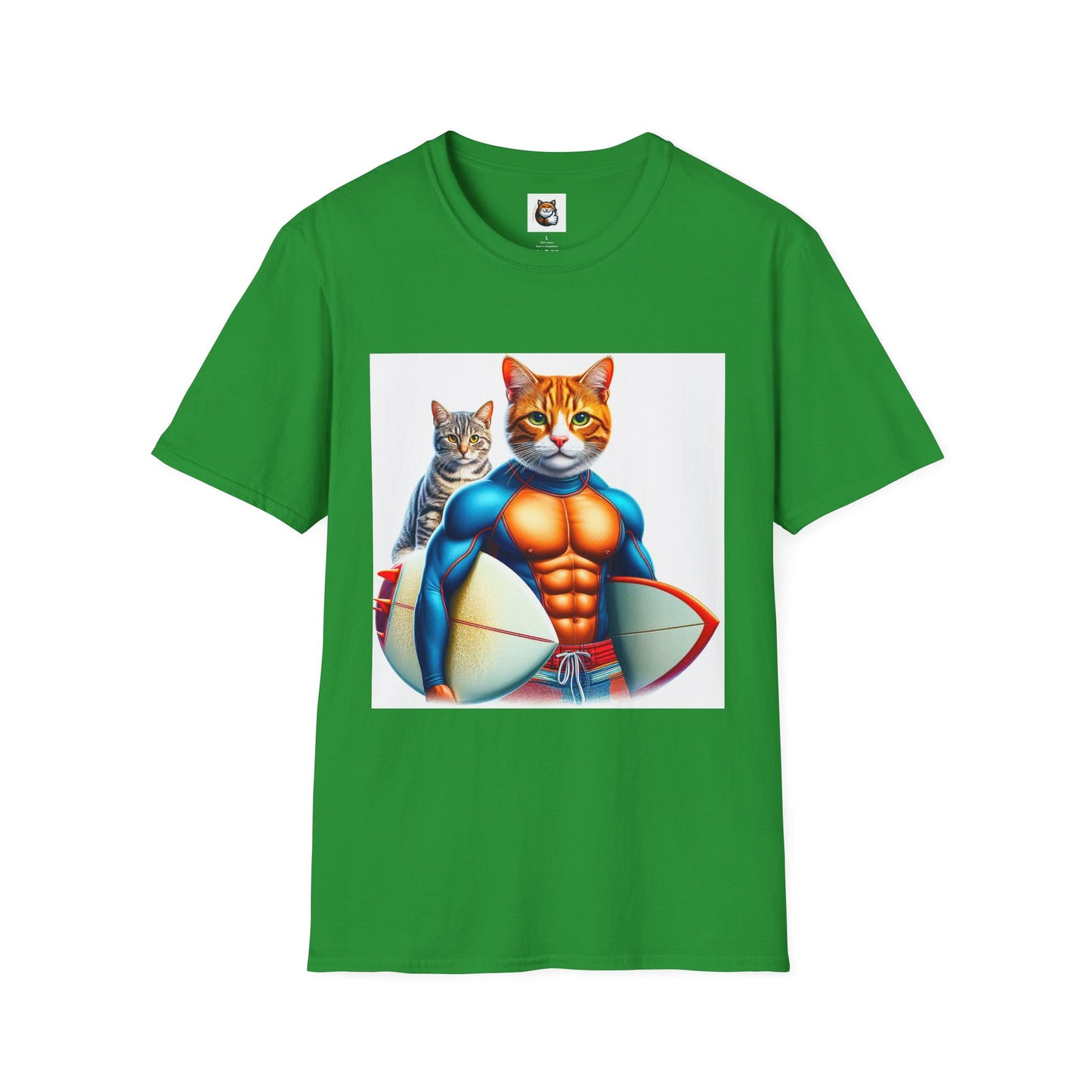 Domestic Cat Unisex Surfer T-Shirt