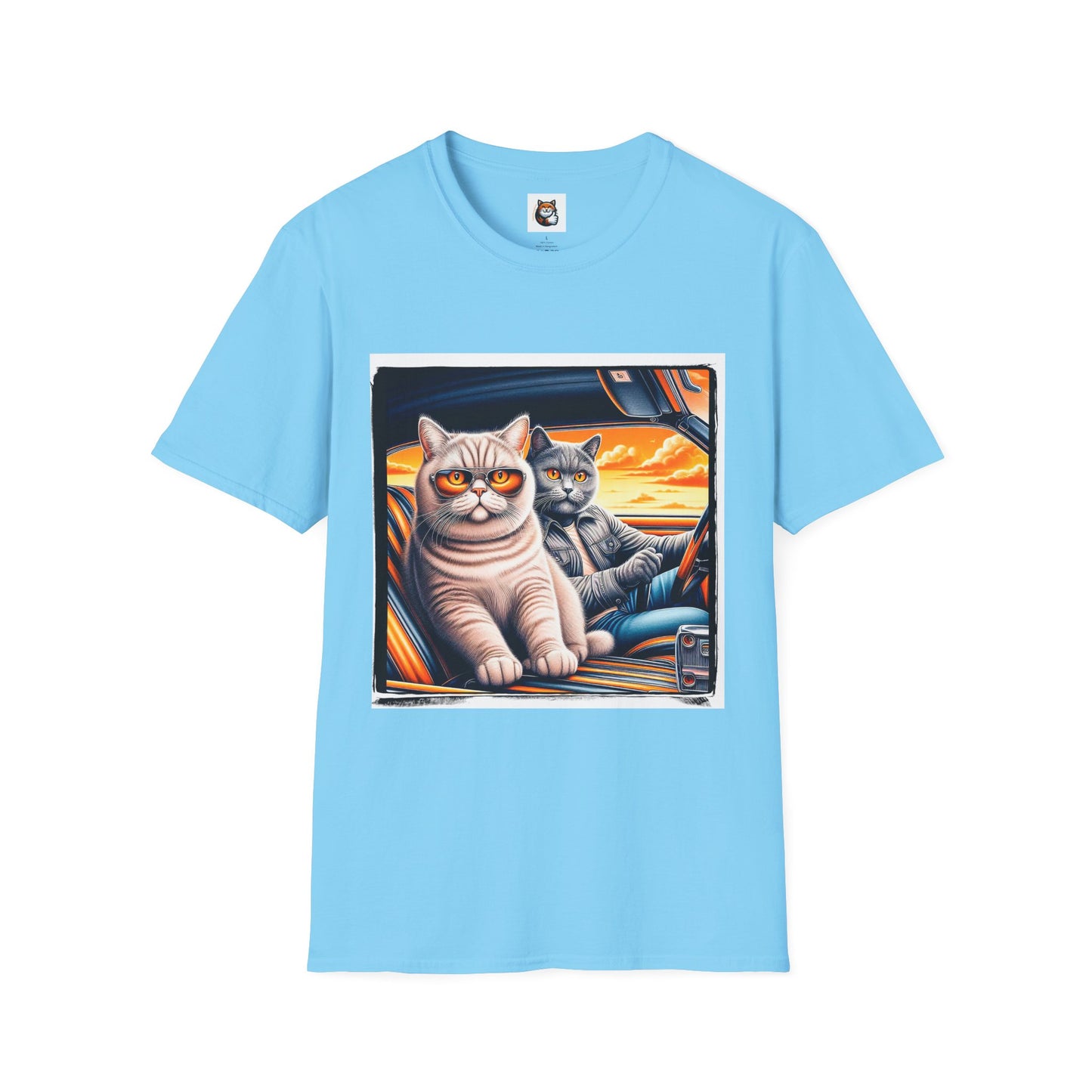 British Shorthair friends driving Softstyle T-Shirt