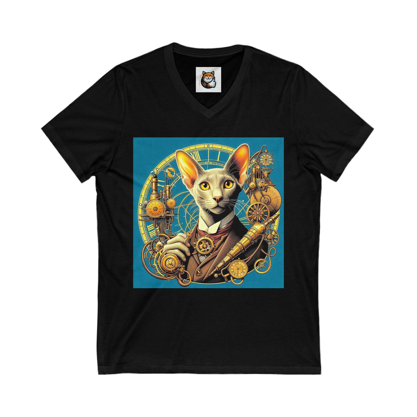 Oriental Shorthair Unisex Jersey Short Sleeve V-Neck Tee