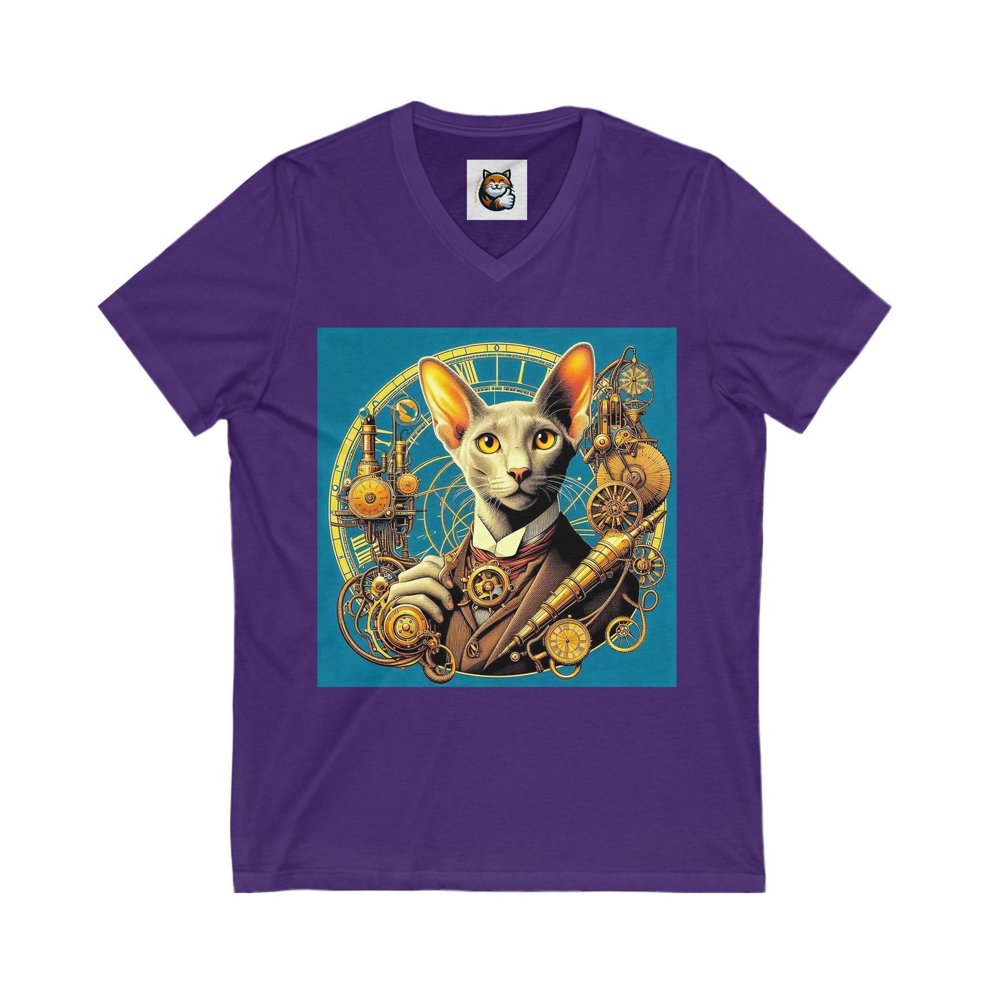 Oriental Shorthair Unisex Jersey Short Sleeve V-Neck Tee