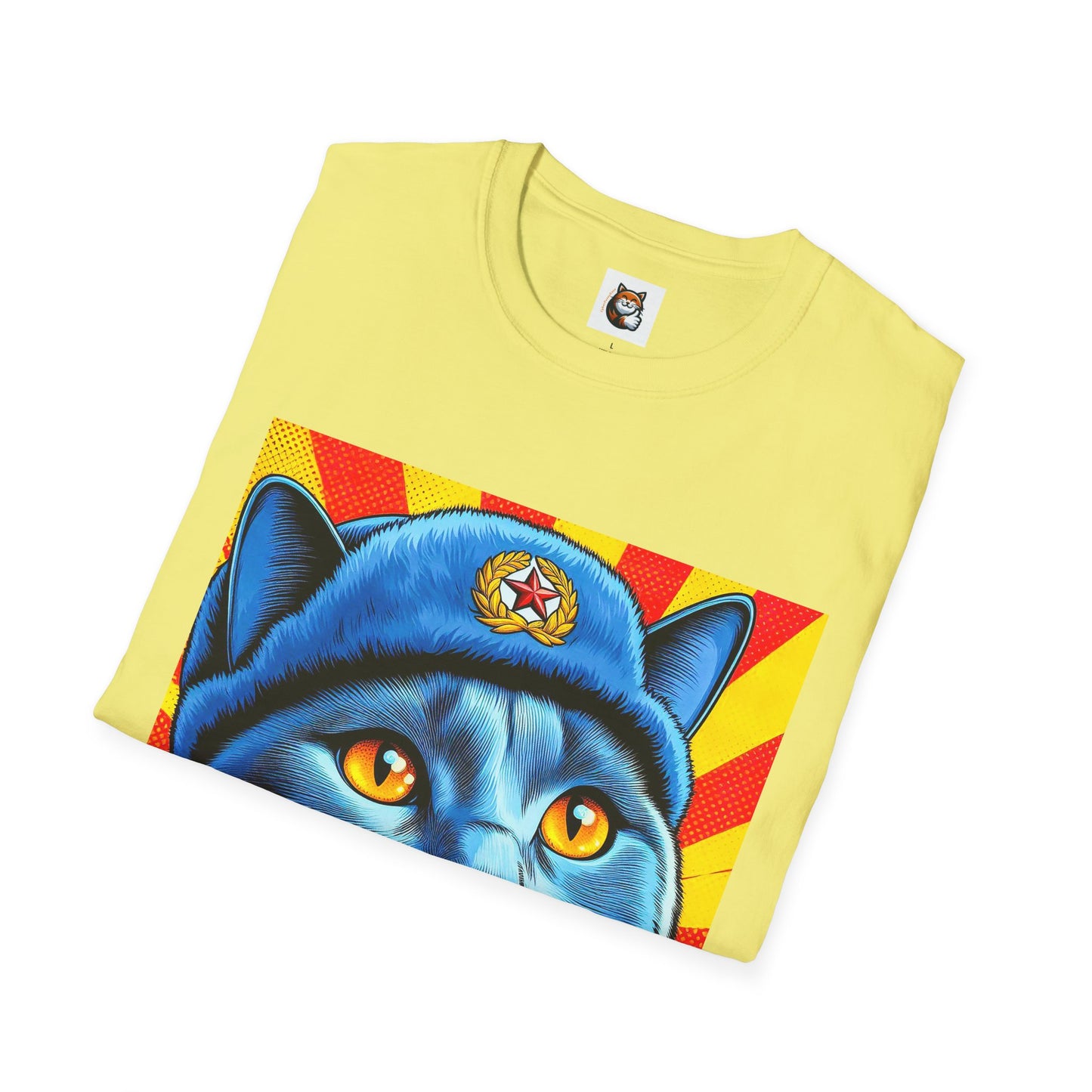 Russian Blue Cat Unisex Softstyle T-Shirt