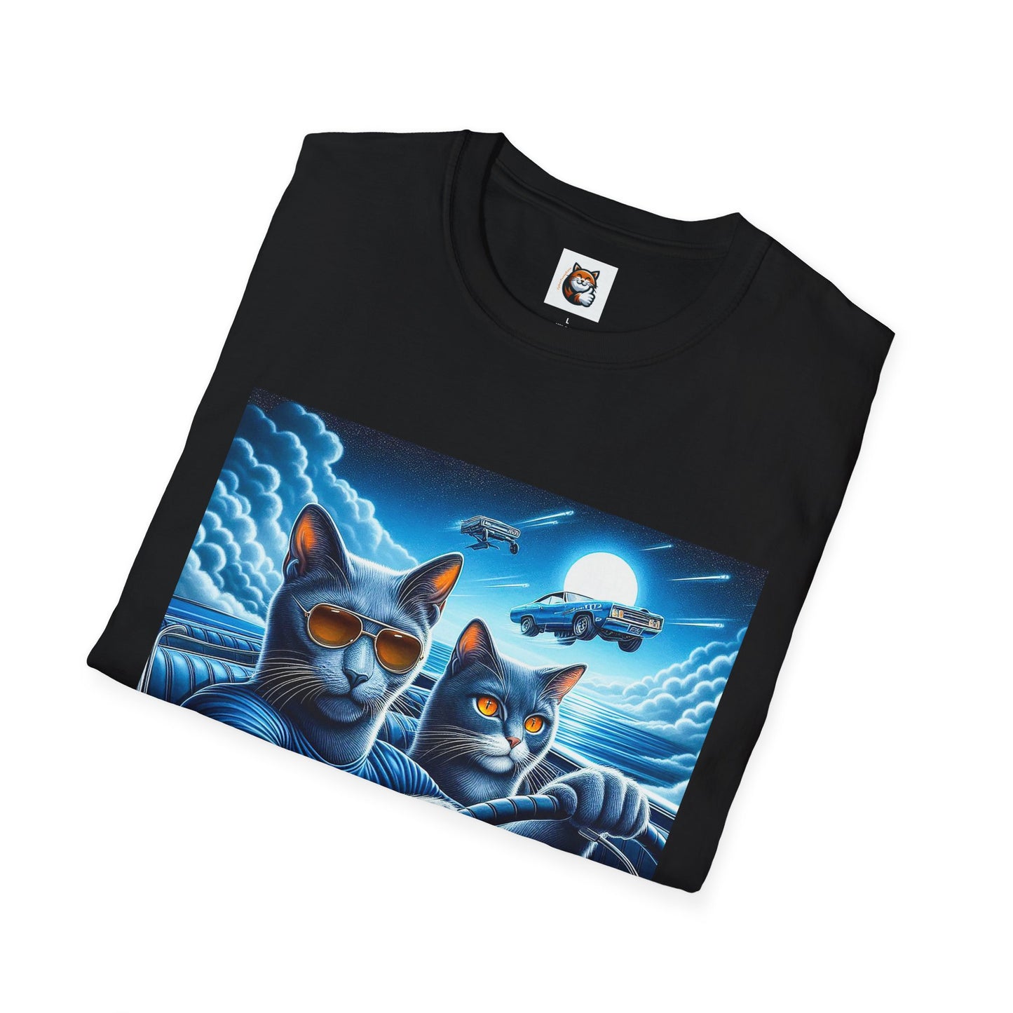 Russian Blue Cat pretty night T-Shirt
