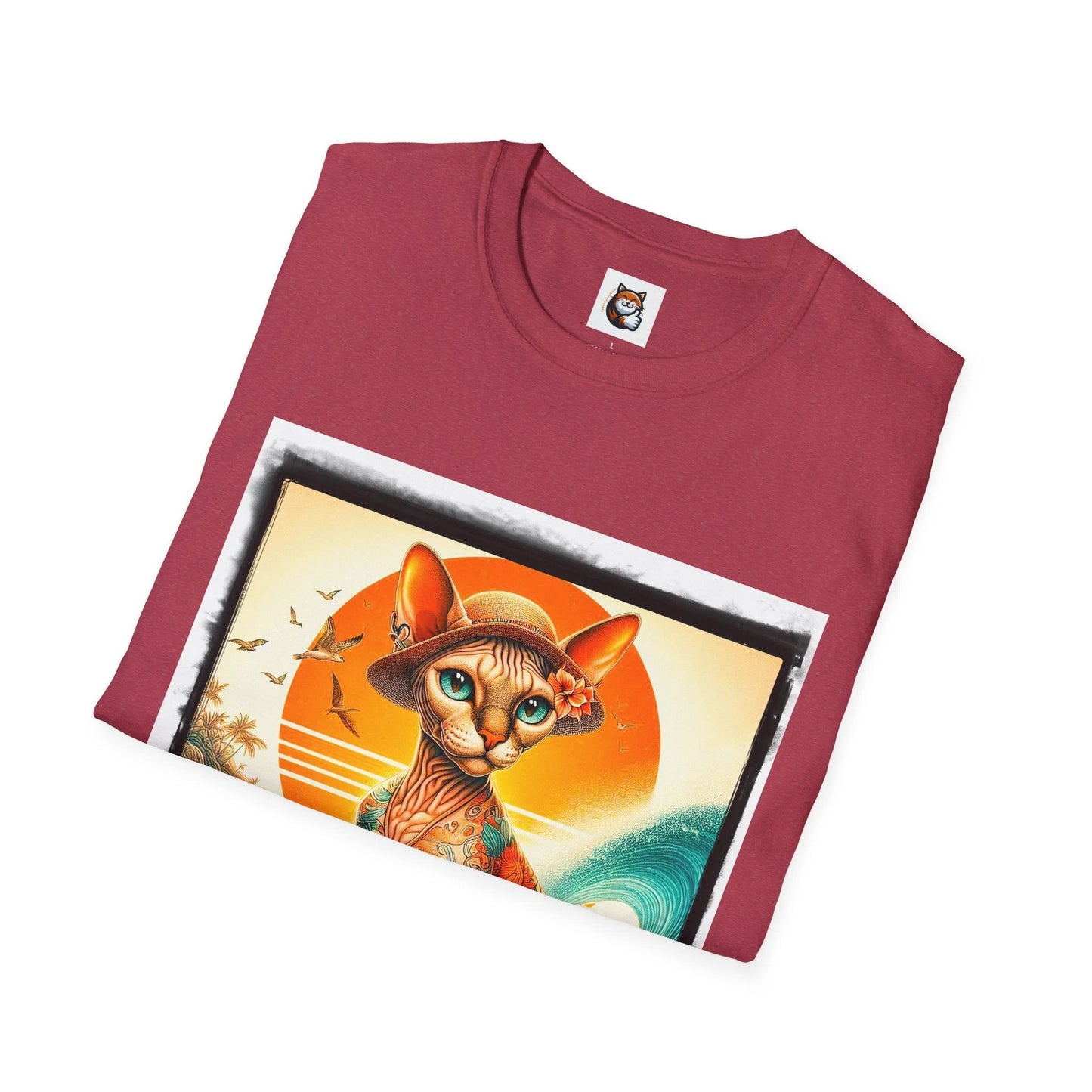 Devon Rex Cat Unisex Softstyle T-Shirt by Printify