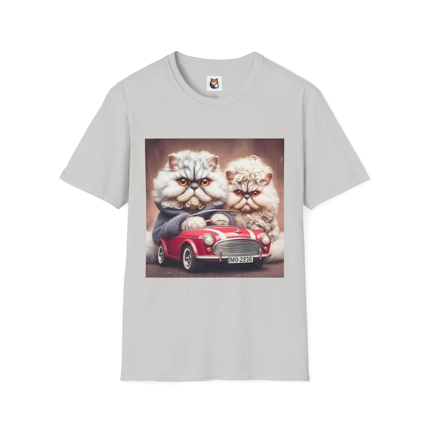 Wacky Selkirk Rex Cat T-Shirt angry couple