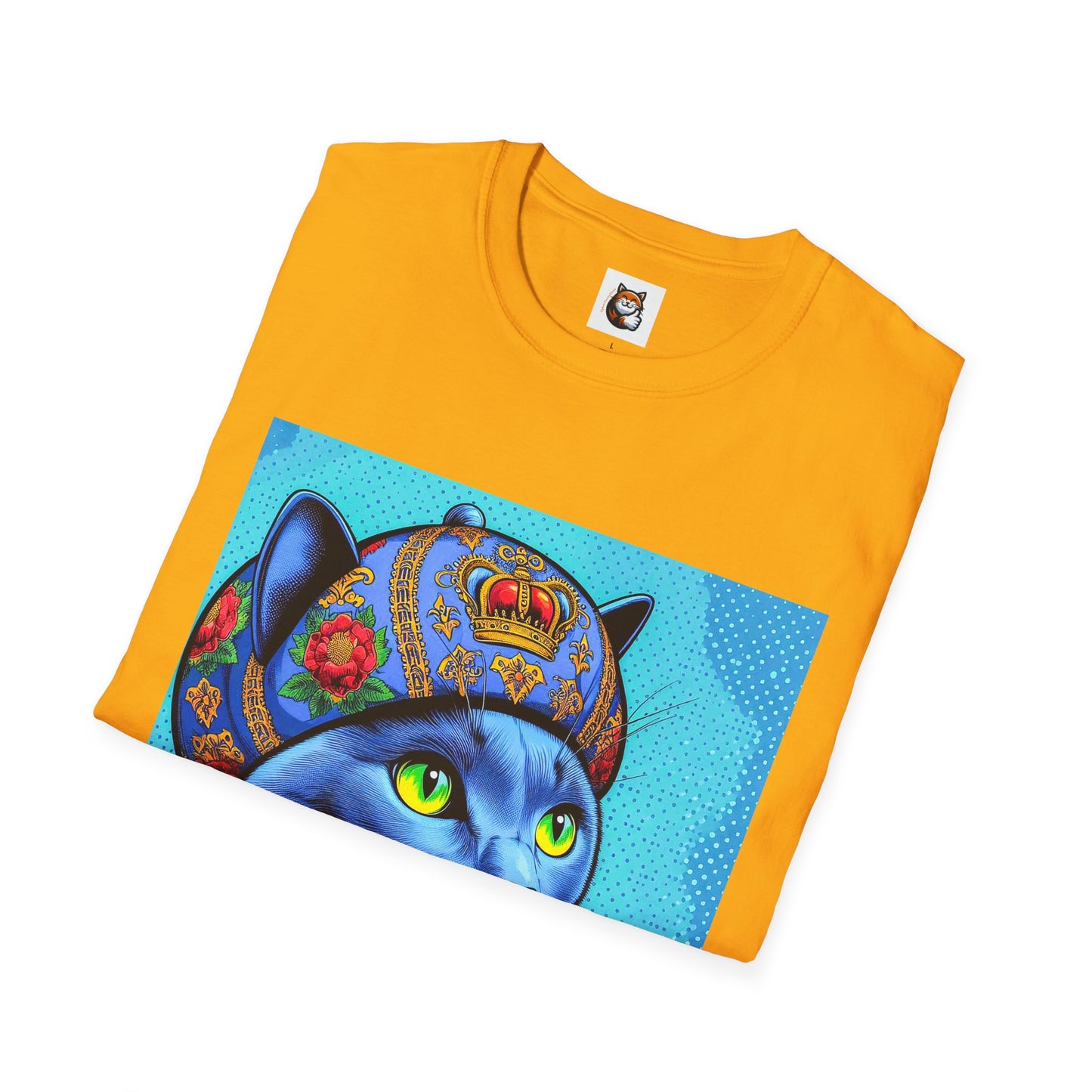 Russian Blue Cat Unisex Softstyle T-Shirt