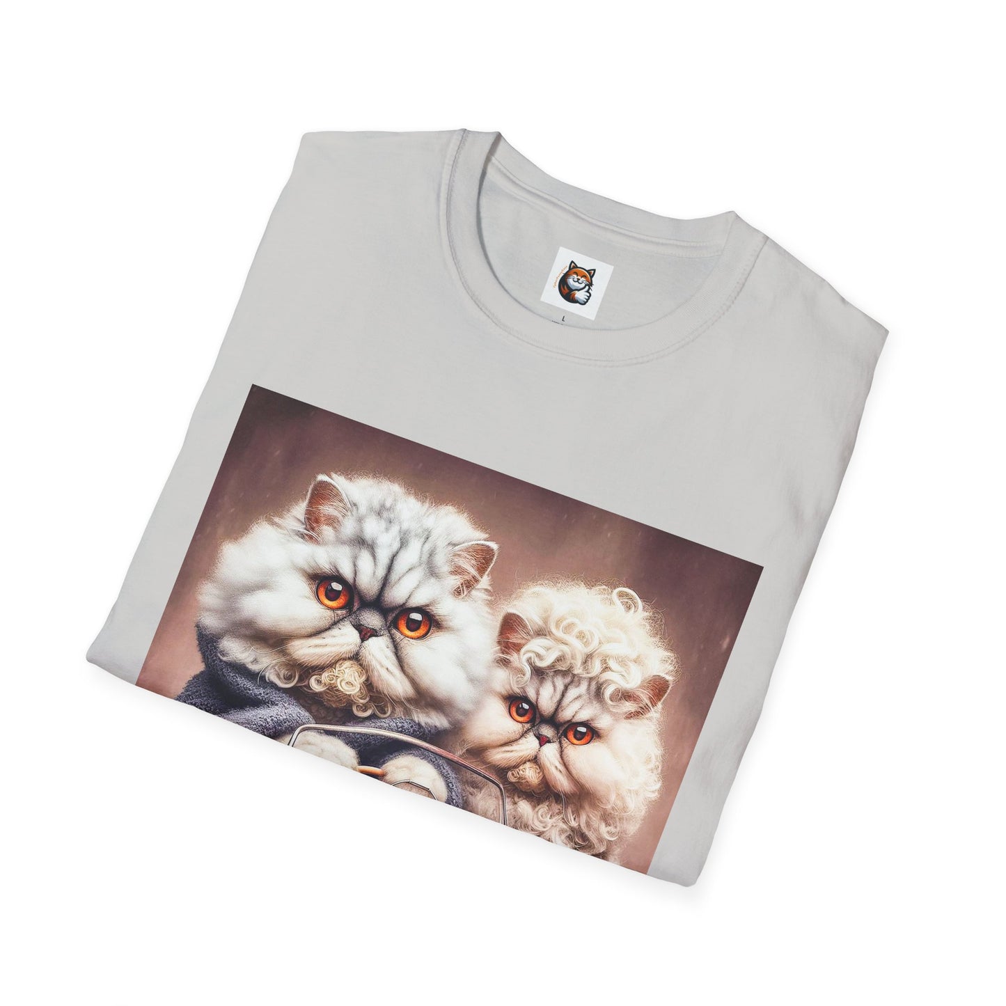 Wacky Selkirk Rex Cat T-Shirt angry couple