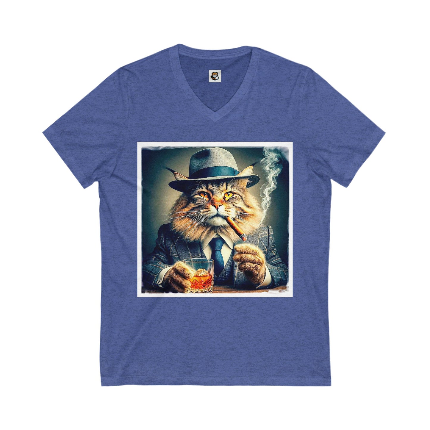 Maine Coon Unisex Jersey Short Sleeve V-Neck Tee