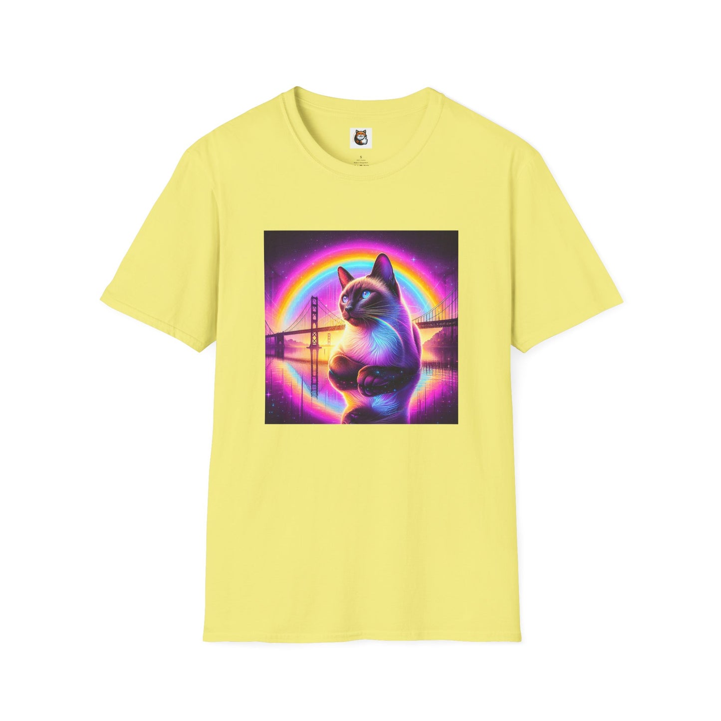Siamese Cat purple rainbow
