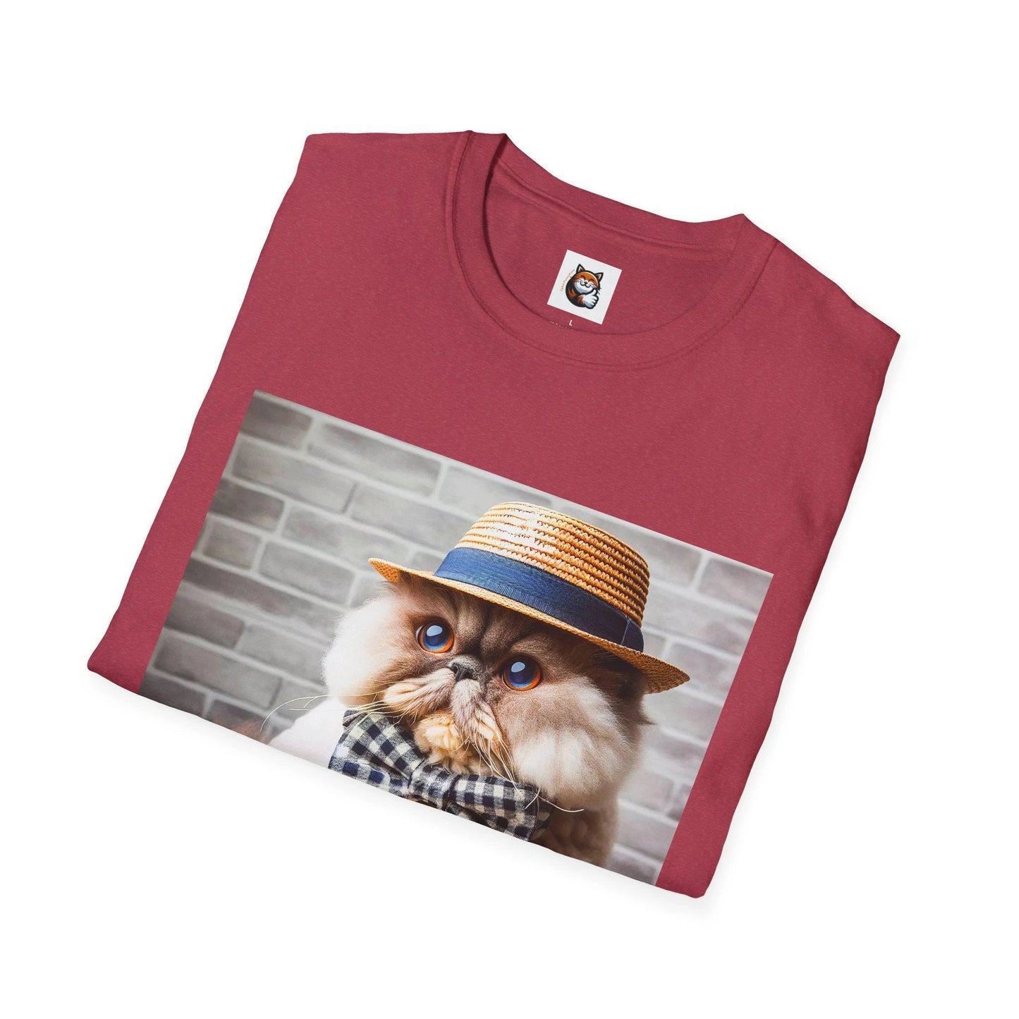 Selkirk Rex Cat T-Shirt hat and bow tie by Printify