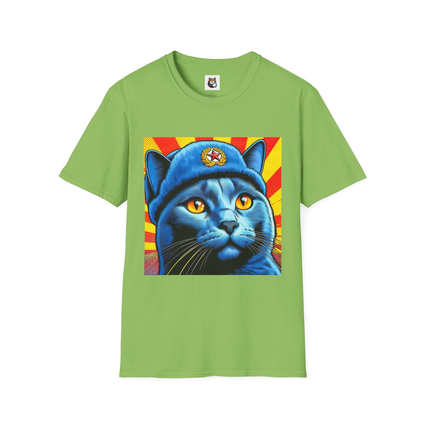 Russian Blue Cat Unisex Softstyle T-Shirt