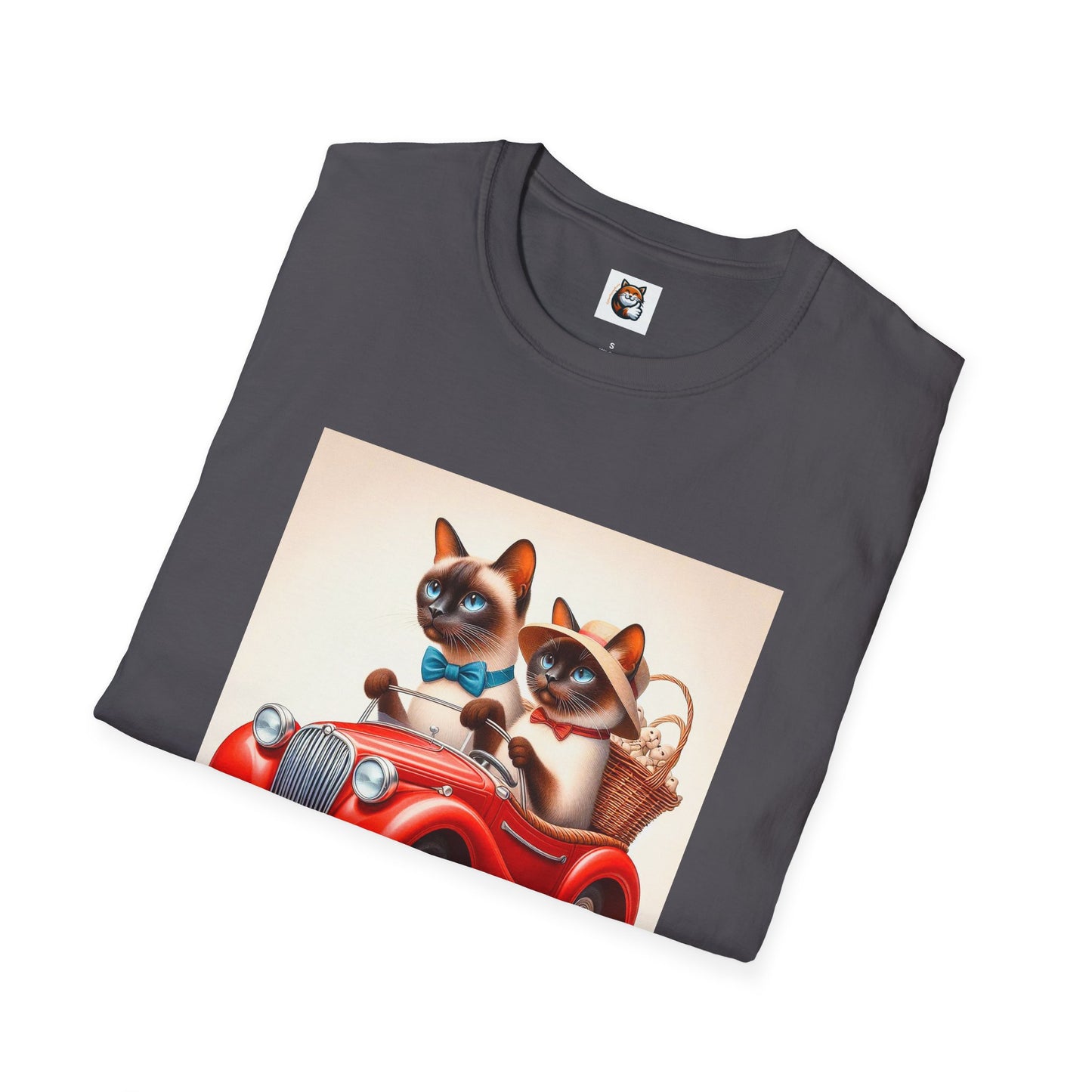 Wacky Siamese Cat red car
