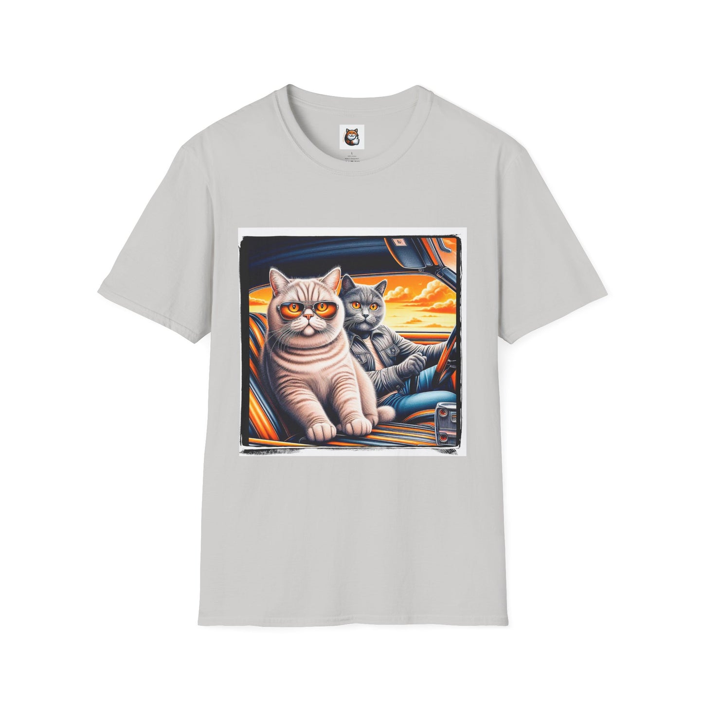 British Shorthair friends driving Softstyle T-Shirt