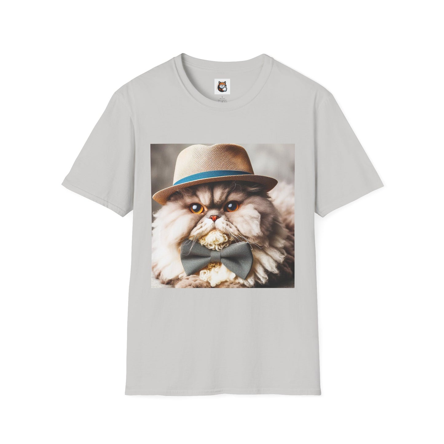 Selkirk Rex Cat T-Shirt top hat and bow tie