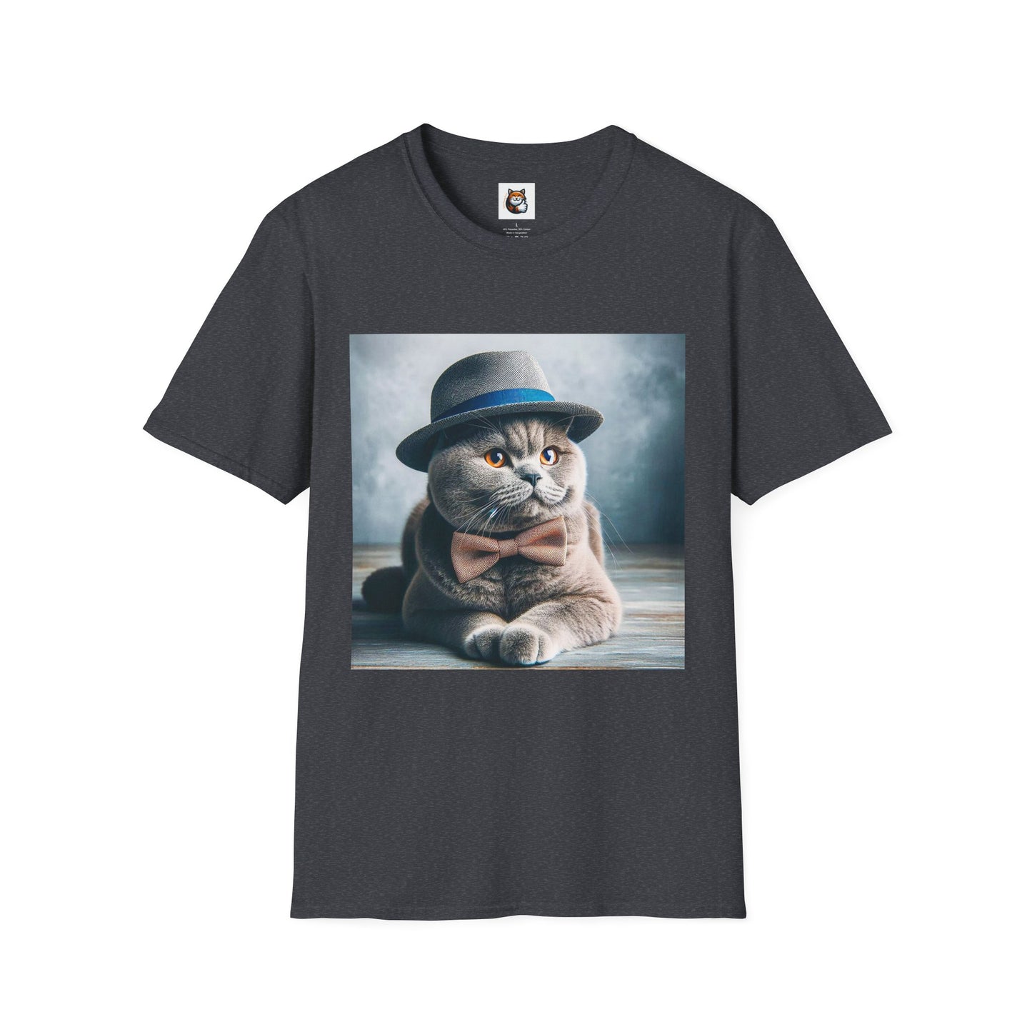 British Shorthair hat and bow Softstyle T-Shirt