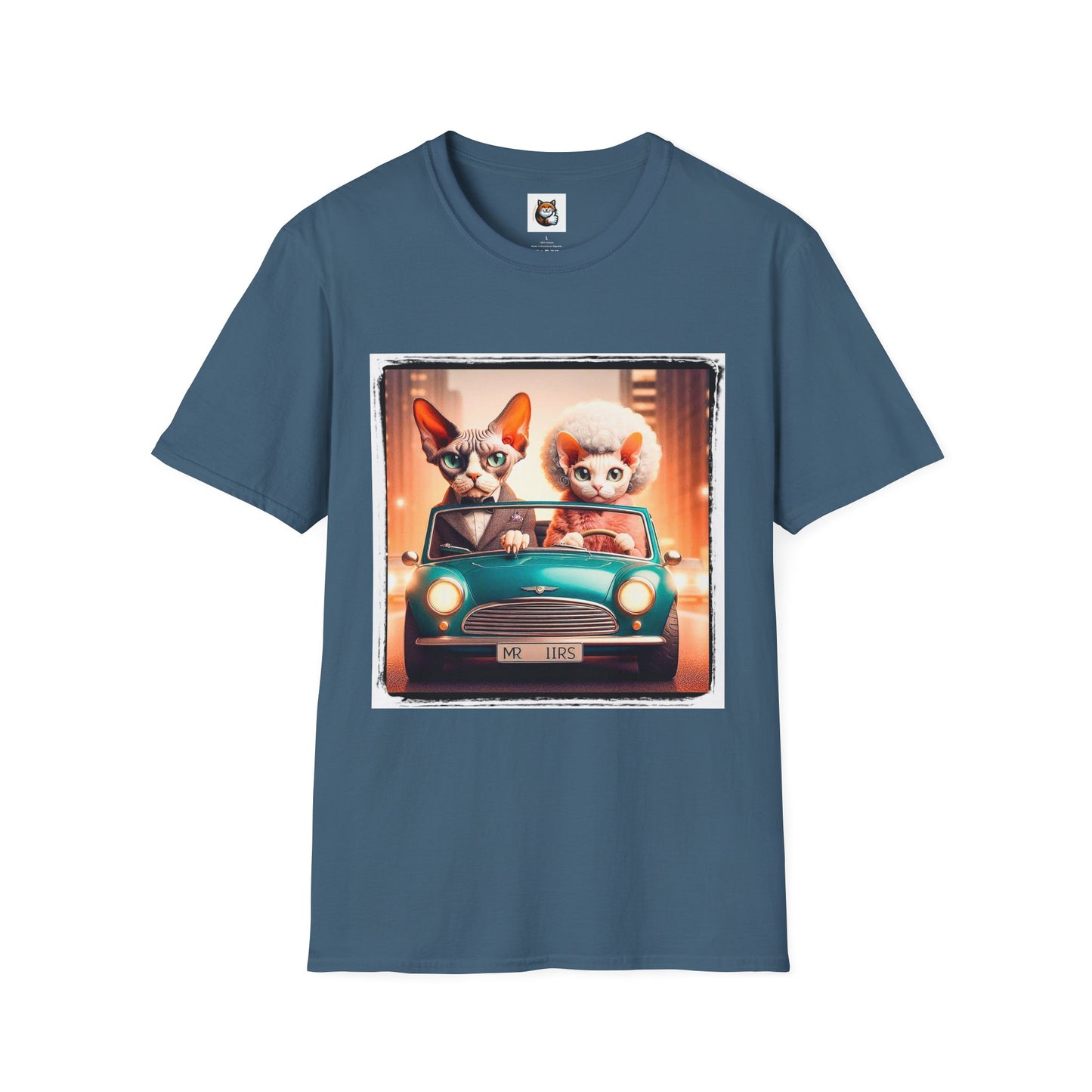 Wacky Devon Rex Cat Unisex Softstyle T-Shirt