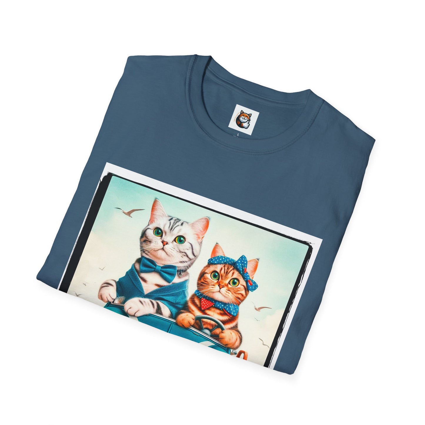 American Shorthair couple driving Softstyle T-Shirt