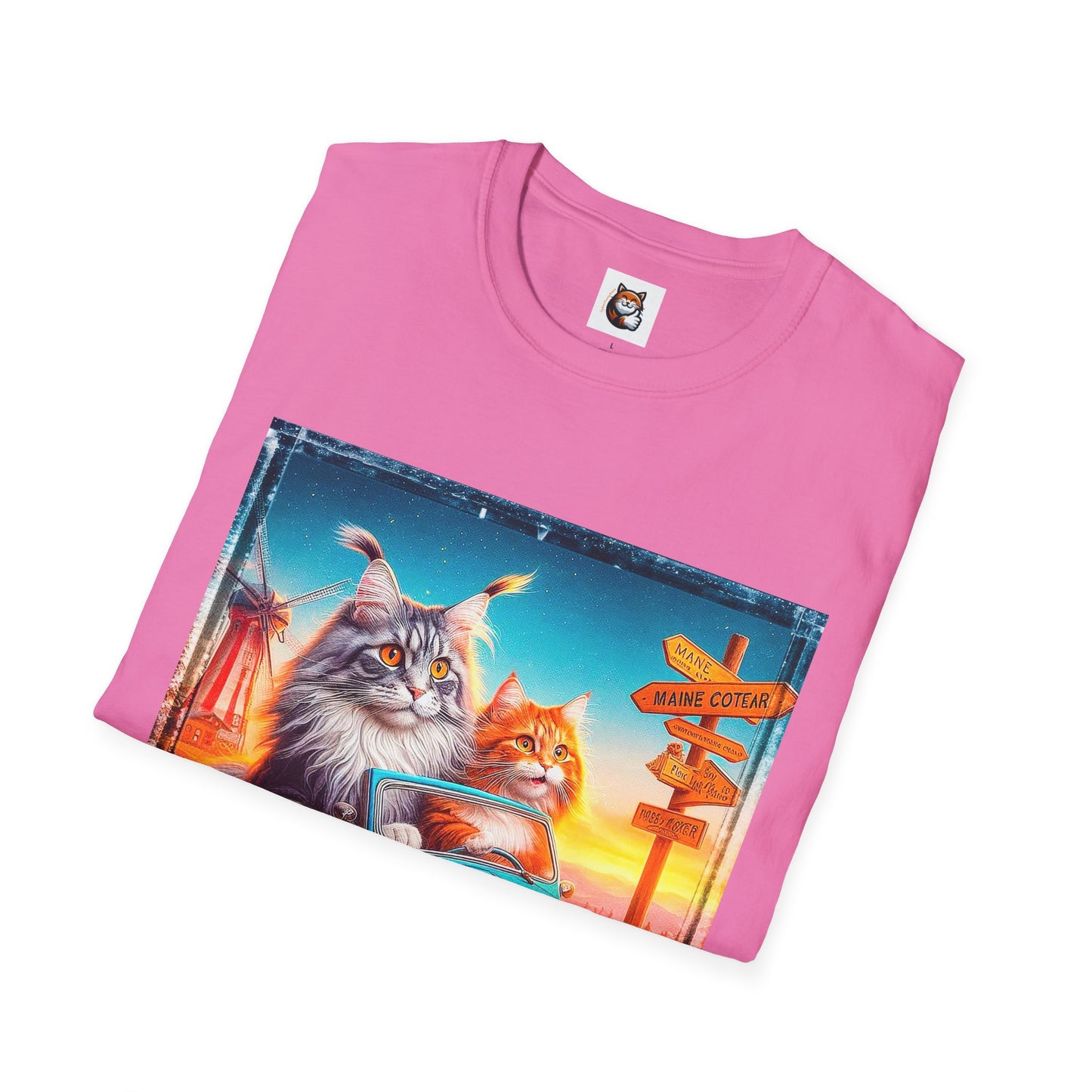 Wacky Maine Coon Unisex Softstyle T-Shirt