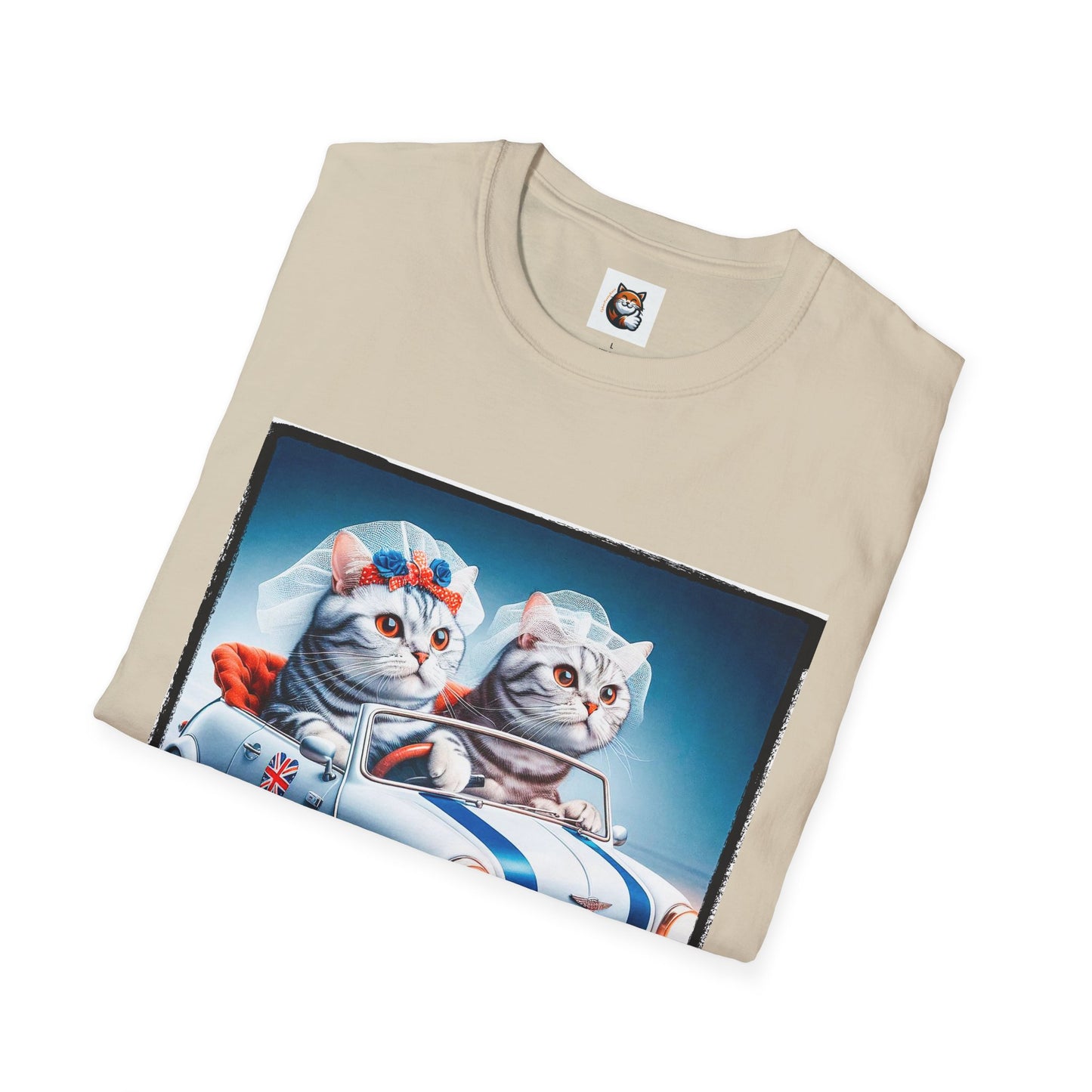 Wacky American Shorthair driving Softstyle T-Shirt