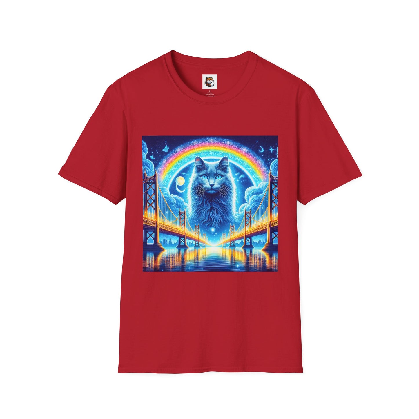 Russian Blue Cat rainbow T-Shirt