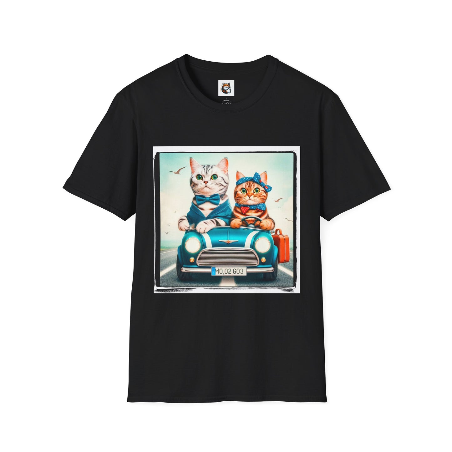 American Shorthair couple driving Softstyle T-Shirt