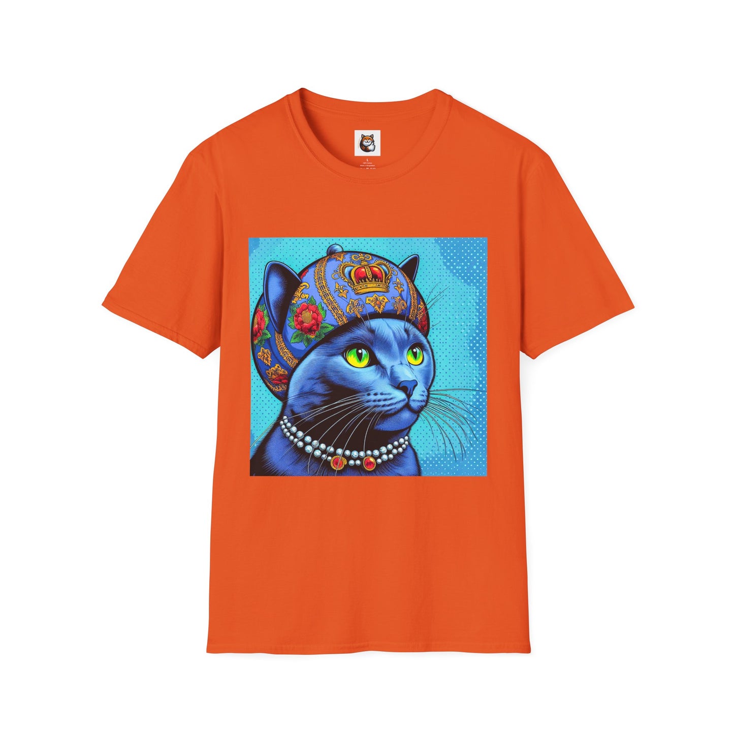 Russian Blue Cat Unisex Softstyle T-Shirt