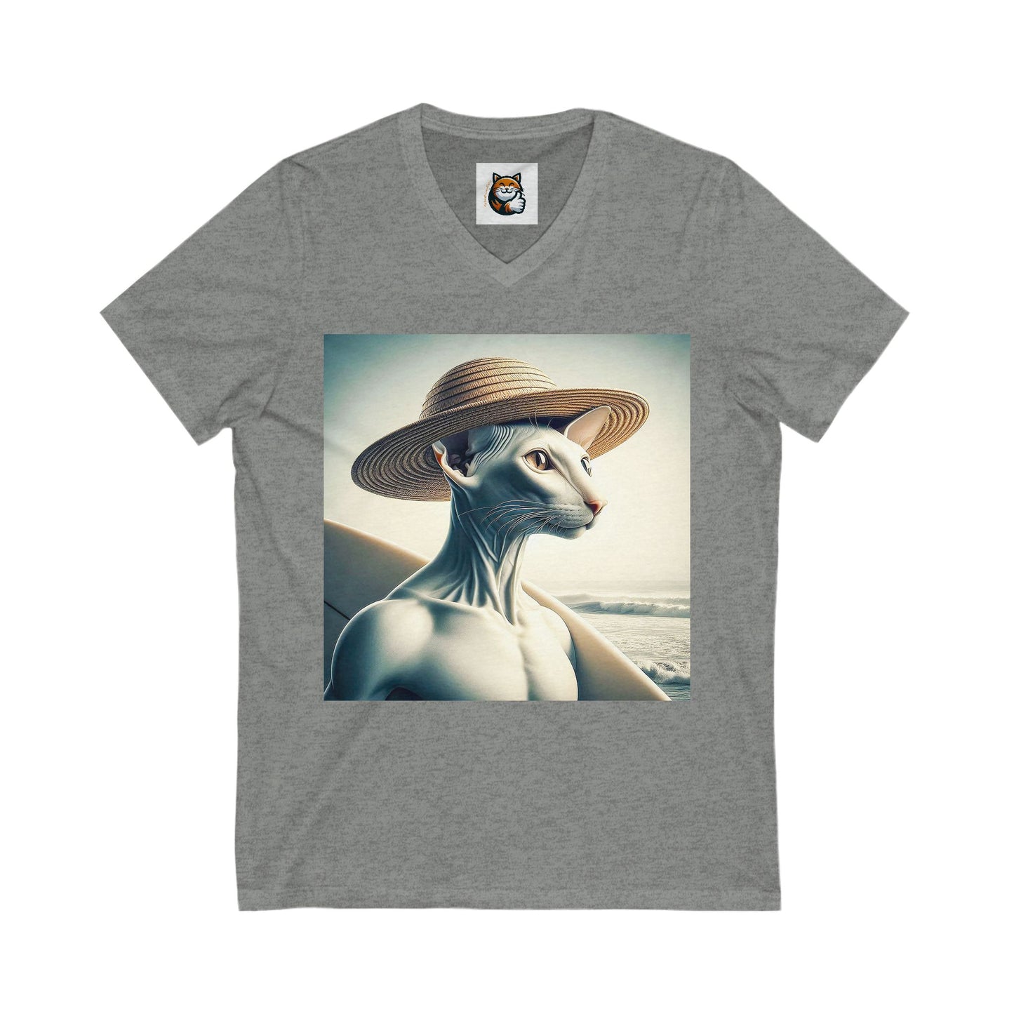 Oriental Shorthair Unisex Jersey Short Sleeve V-Neck Tee